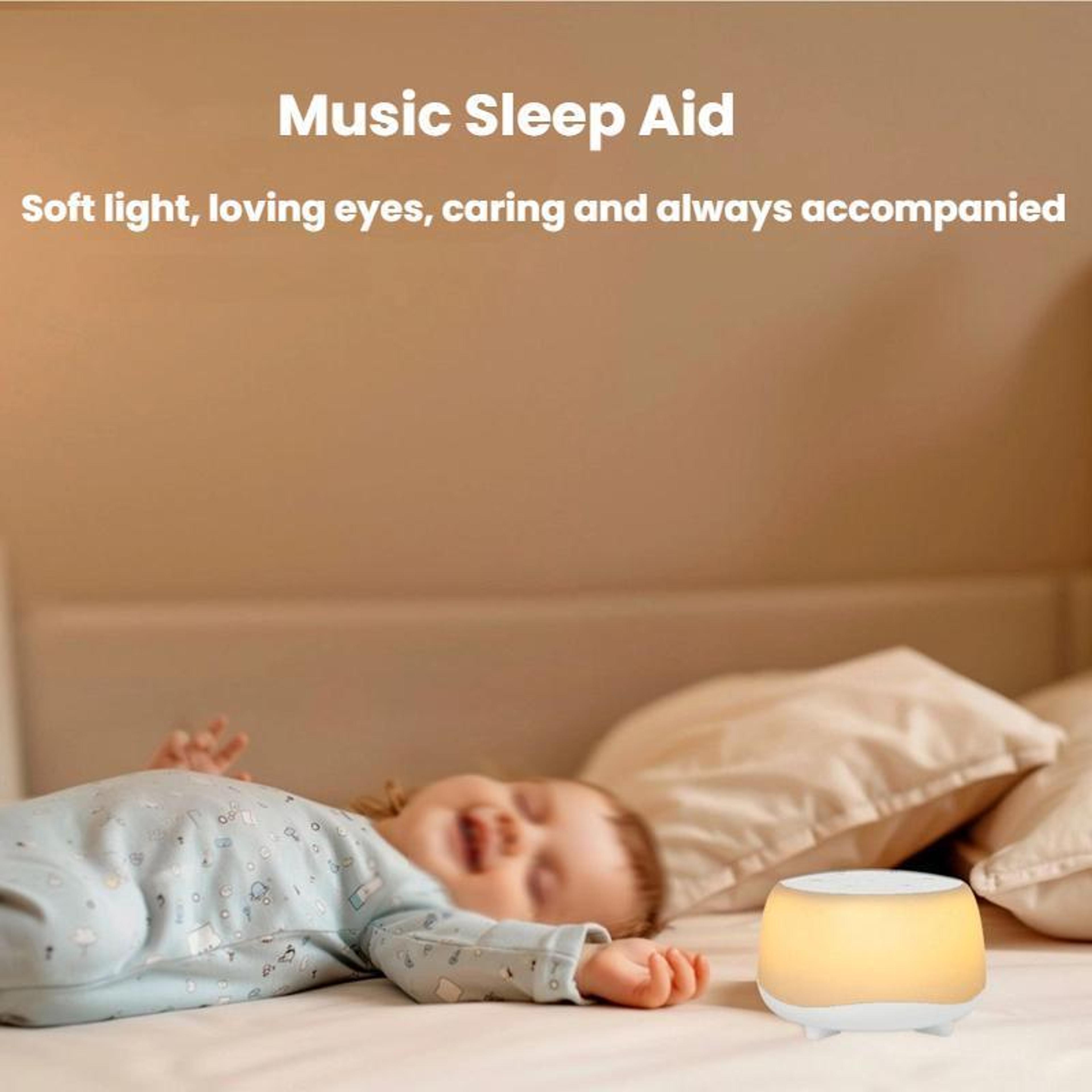 LunaGlow Portable White Noise Machine With Night Light  Sleep Sounds 1