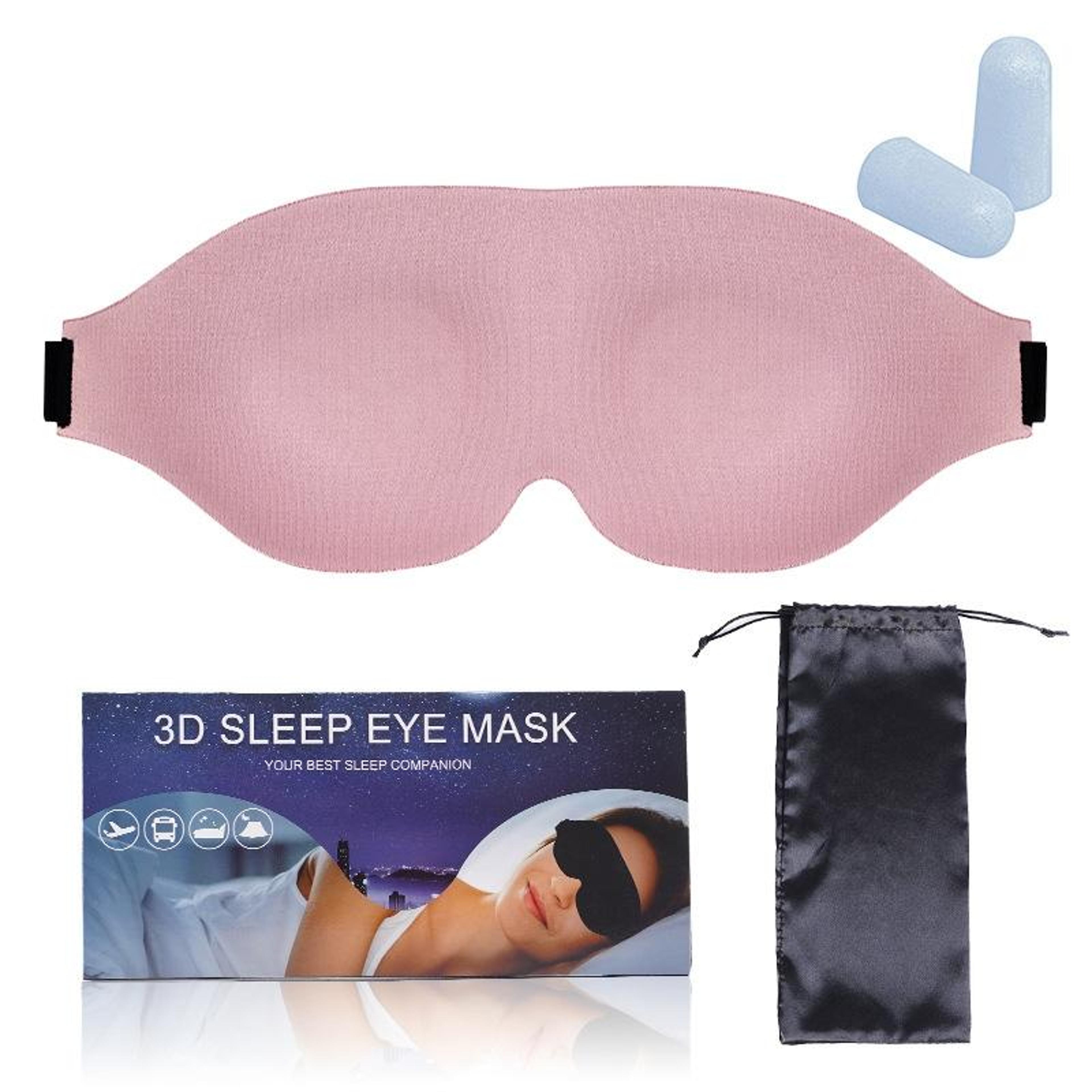 4 In 1 Sleep Eye Mask Memory Foam Blackout Mask With Earplugs For Travel And Deep Sleep 9