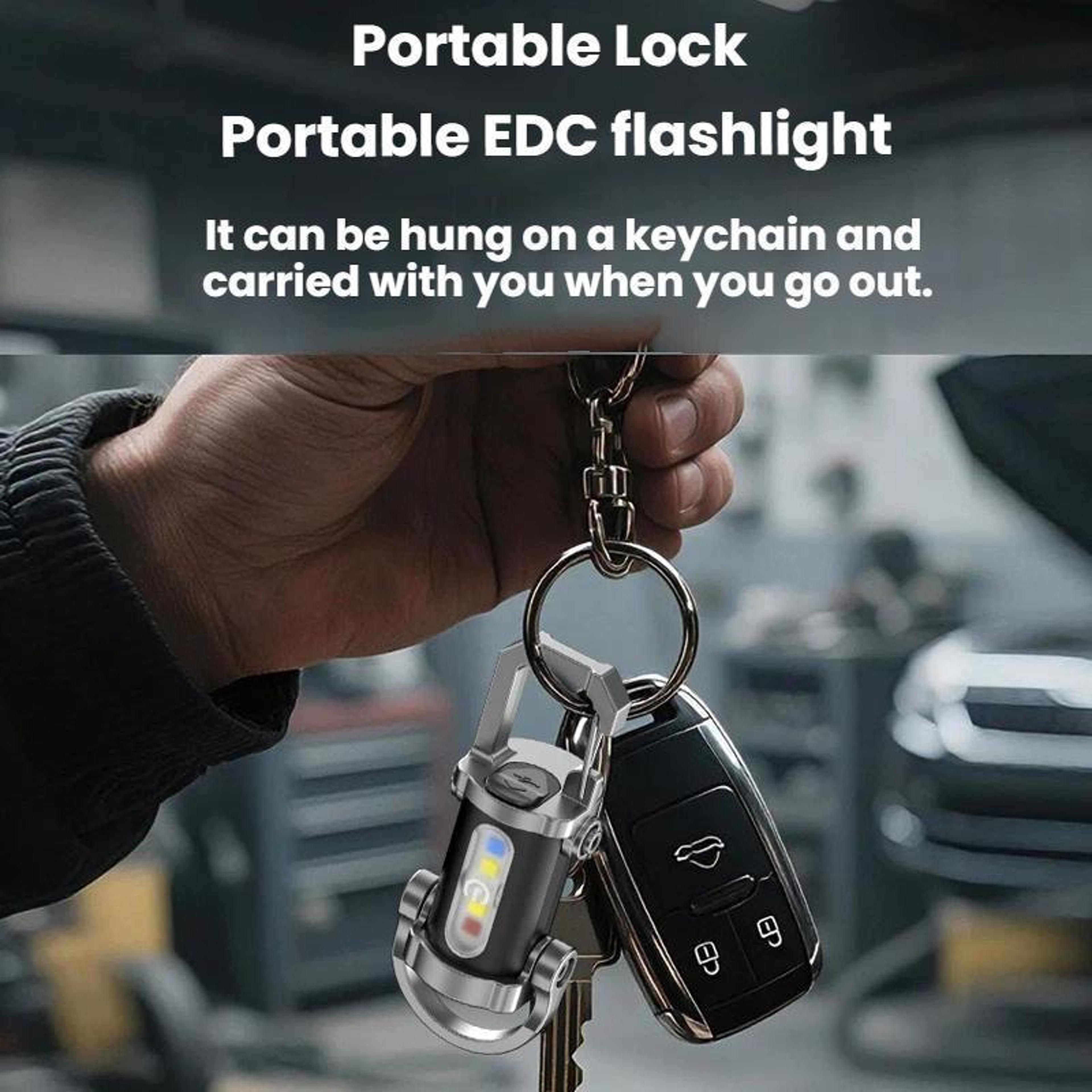 LumaClip Rechargeable LED Keychain Flashlight With 7 Modes For Camping Emergency  Work Use 4