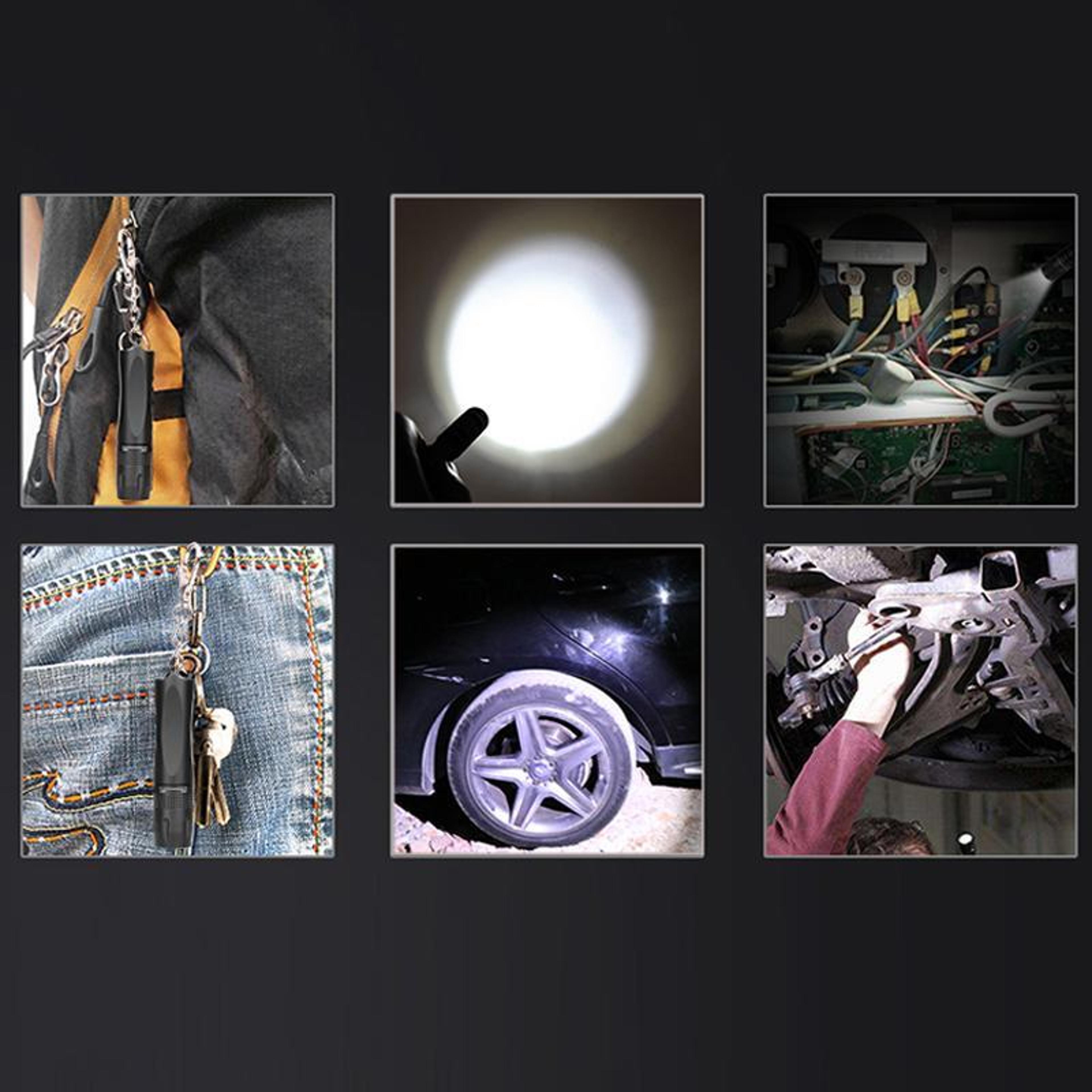 Mini Portable LED Keychain Flashlight Compact EDC Torch 7