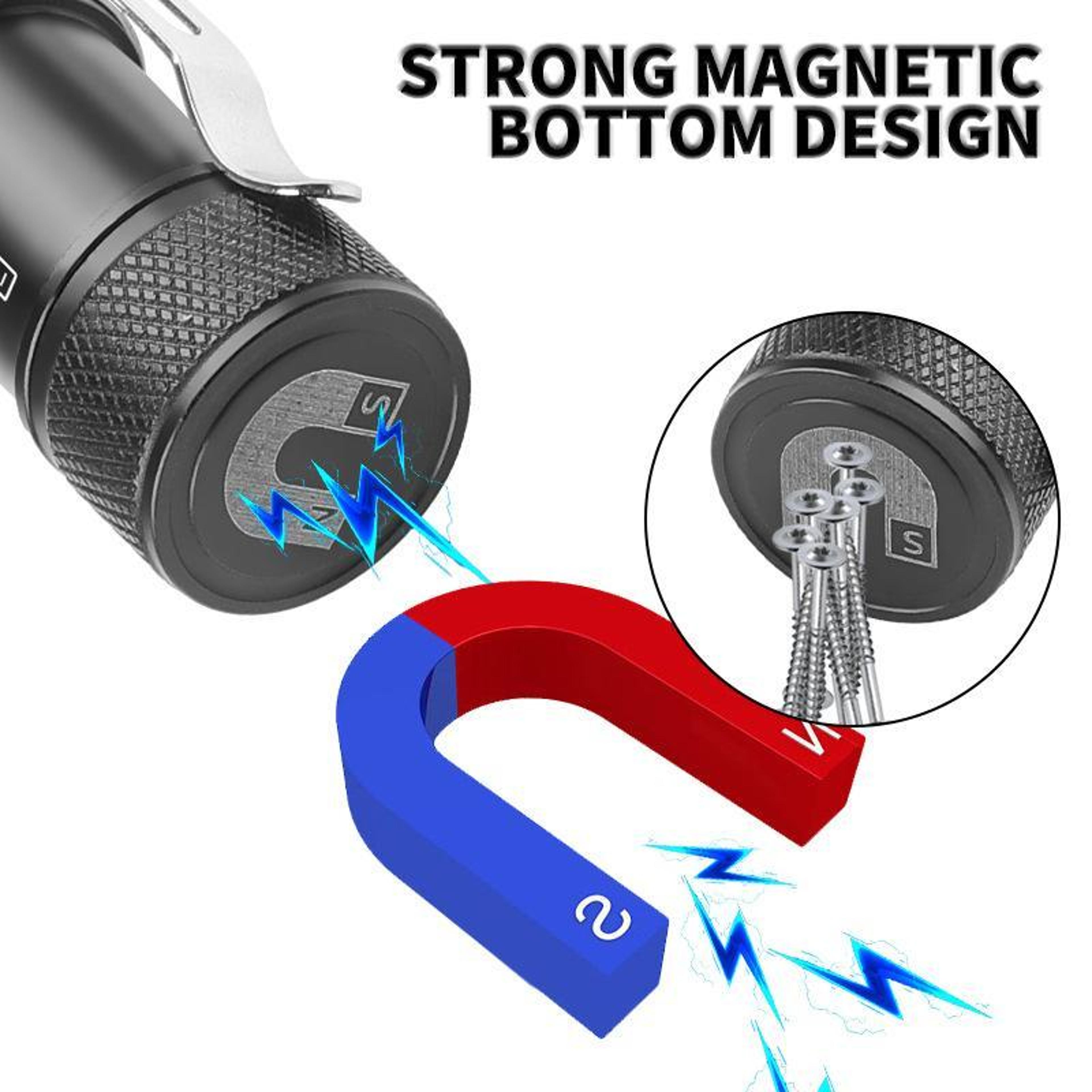Rechargeable LED Flashlight With Magnetic Headlight Portable  Multifunctional 2