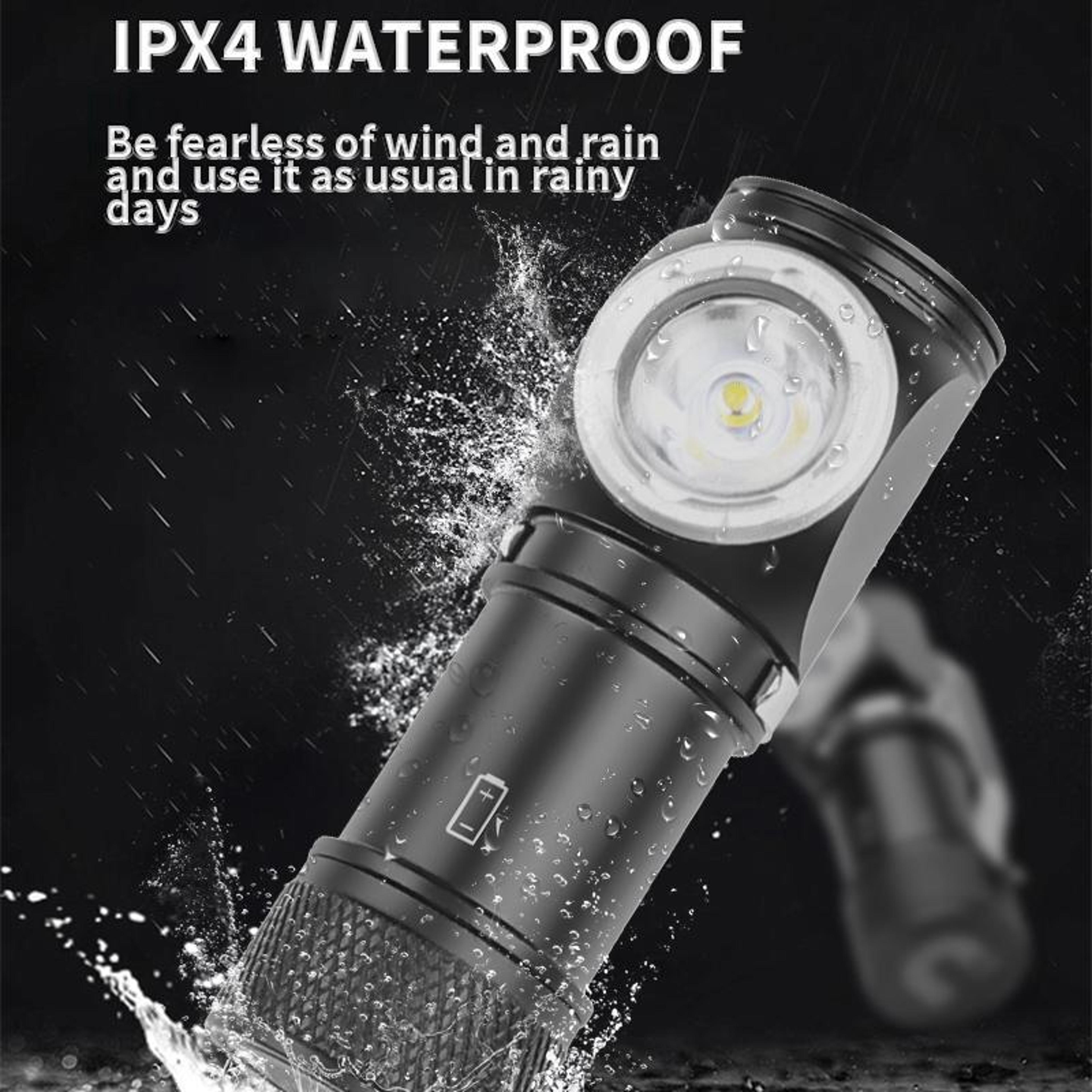 Rechargeable LED Flashlight With Magnetic Headlight Portable  Multifunctional 4