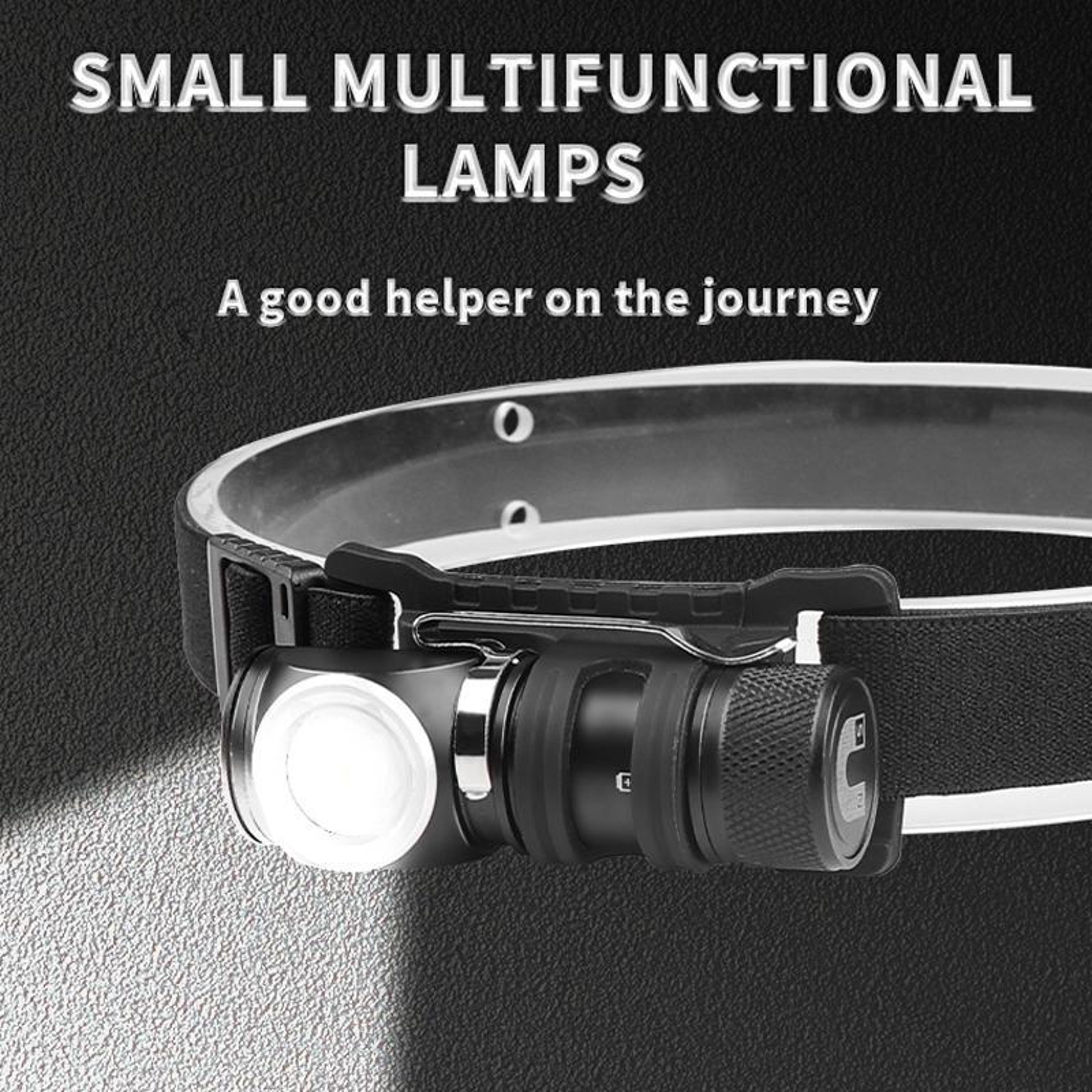 Rechargeable LED Flashlight With Magnetic Headlight Portable  Multifunctional 6