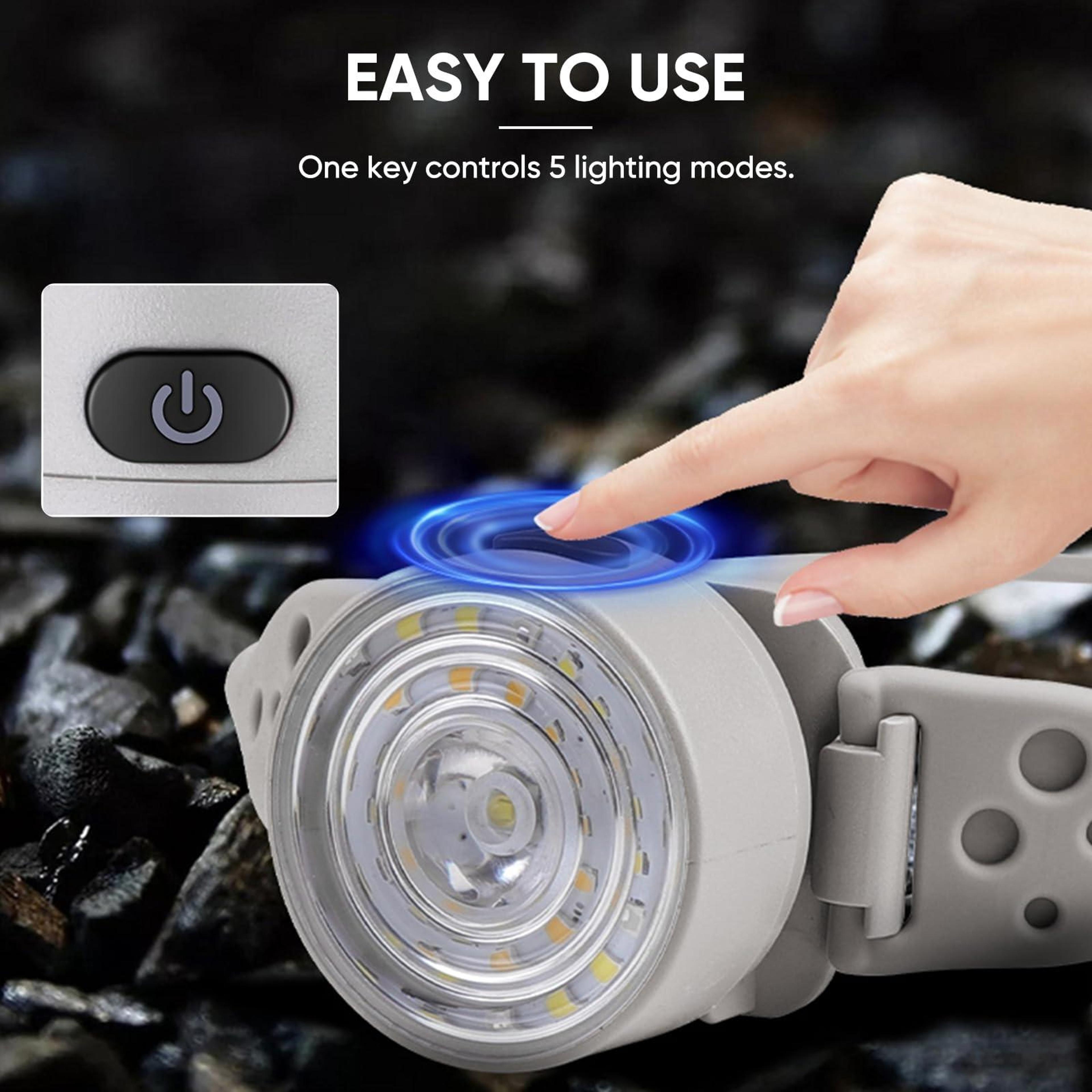 All In One USB Rechargeable Headlamp COB Light Strong Bright Cycling  Outdoor Headlight 4
