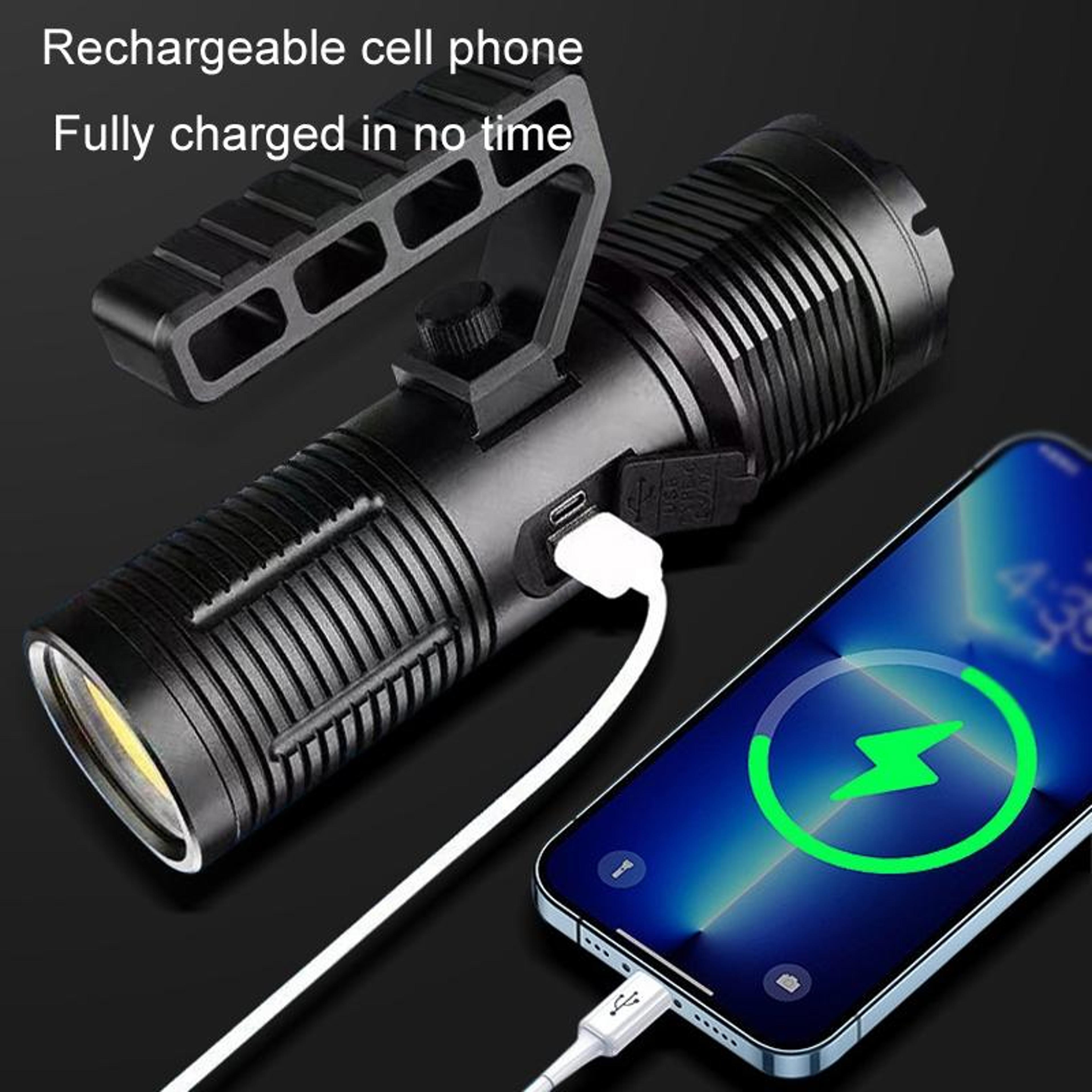 XHP160 Telescopic Zoom Searchlight Doublehead Portable Outdoor Patrol LED Digital Flashlight 8