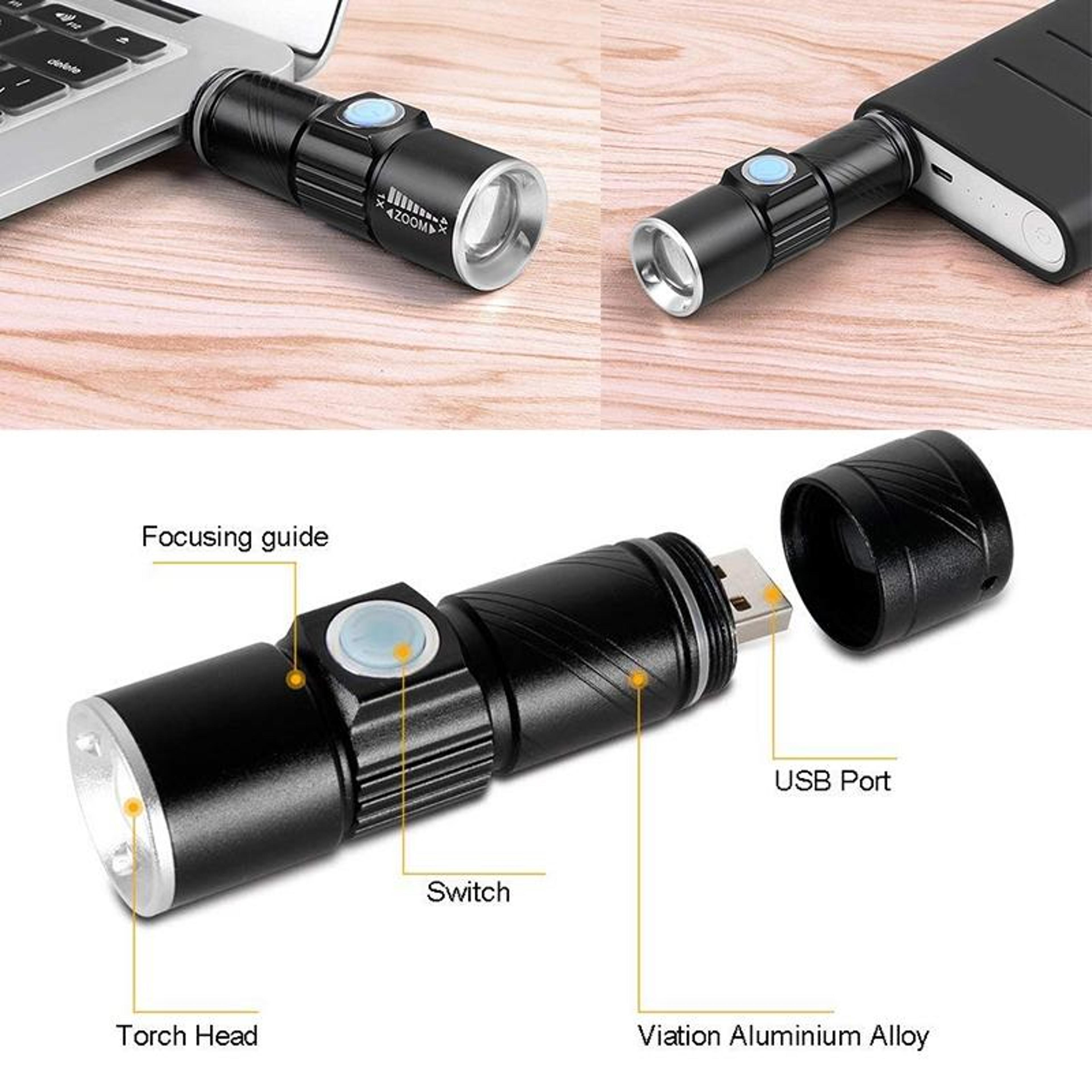 Ultra Compact Rechargeable LED Torch Flashlight With Waterproof Design 5