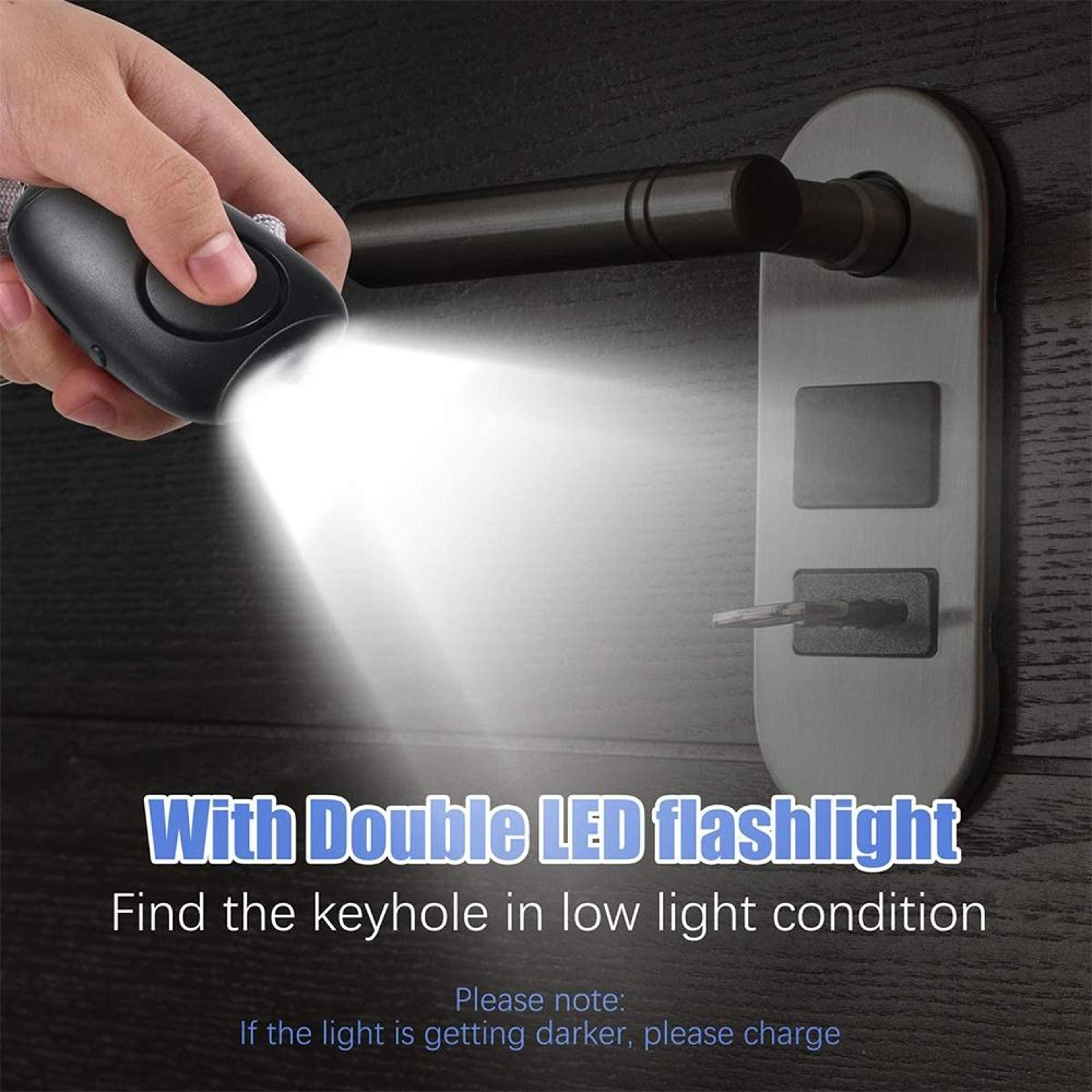 Premium 130dB Personal Safety Alarm Keychain With Dual Bright LEDs 6