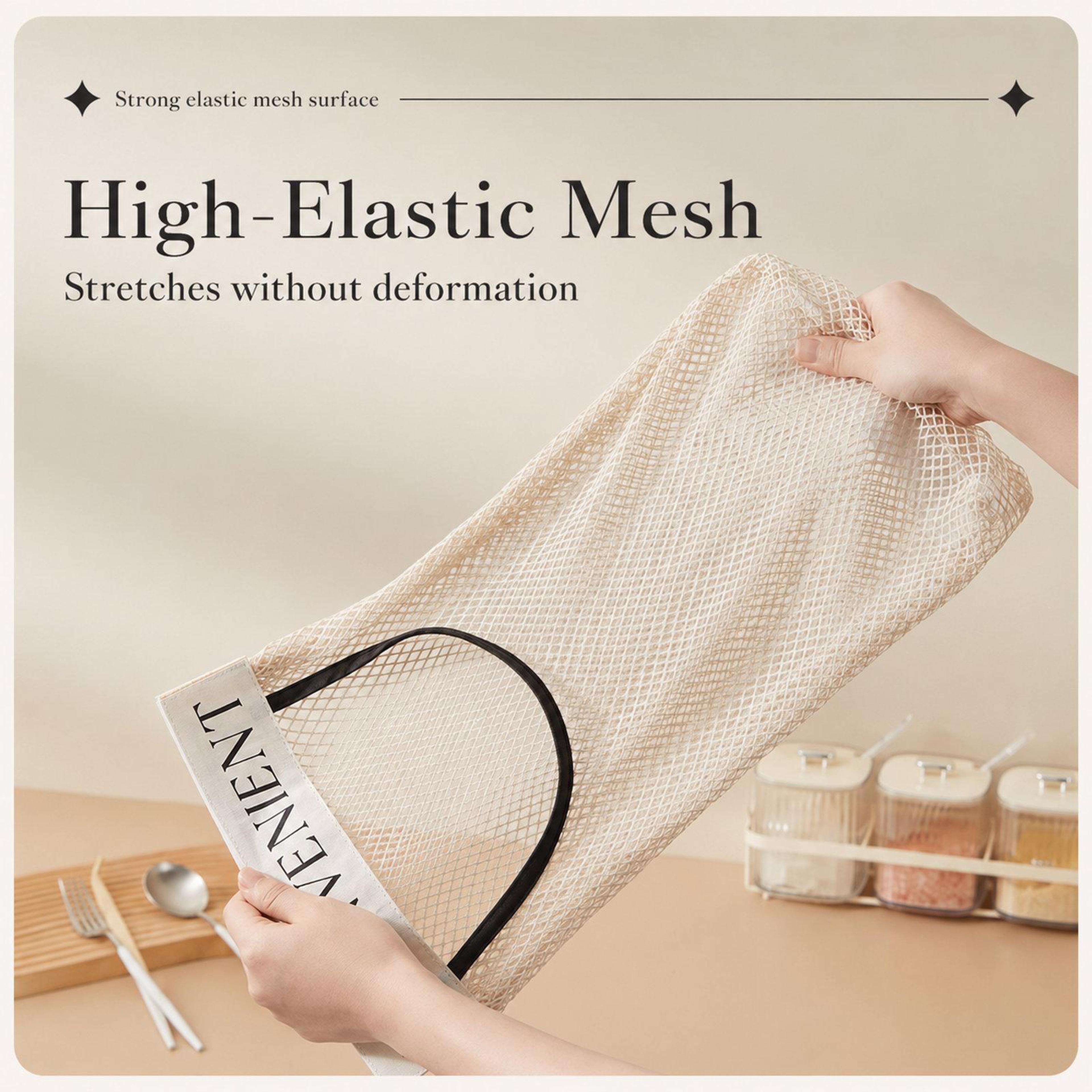 Detachable Wall Mount Mesh Grocery Bag Holder  Dispenser Organizer 4
