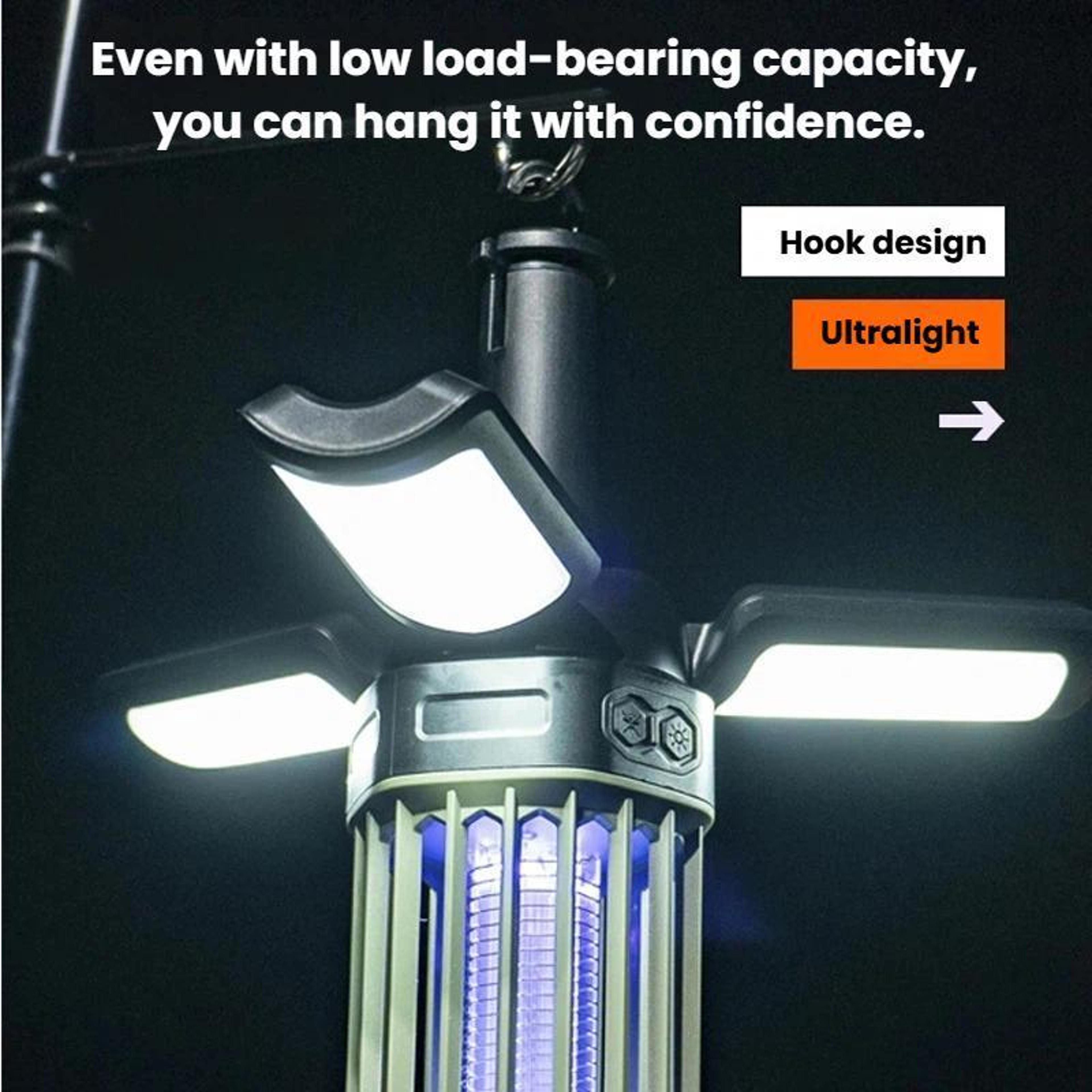 Outdoor Portable Foldable Mosquito Killer Lantern  Waterproof Bug Zapper With USB C Charging 4