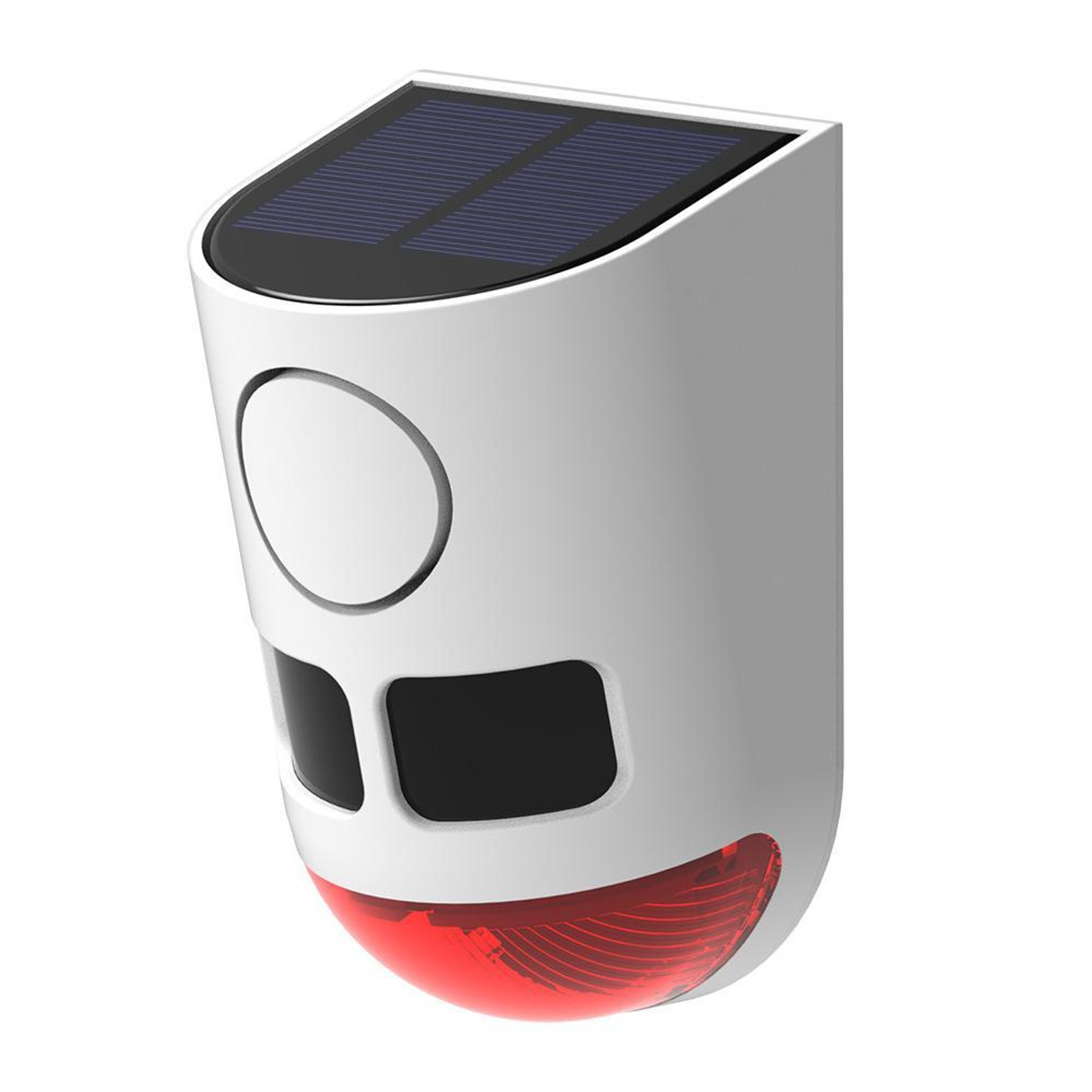 solar motion sensor alarm with ultrasonic animal repellent and 129db security siren