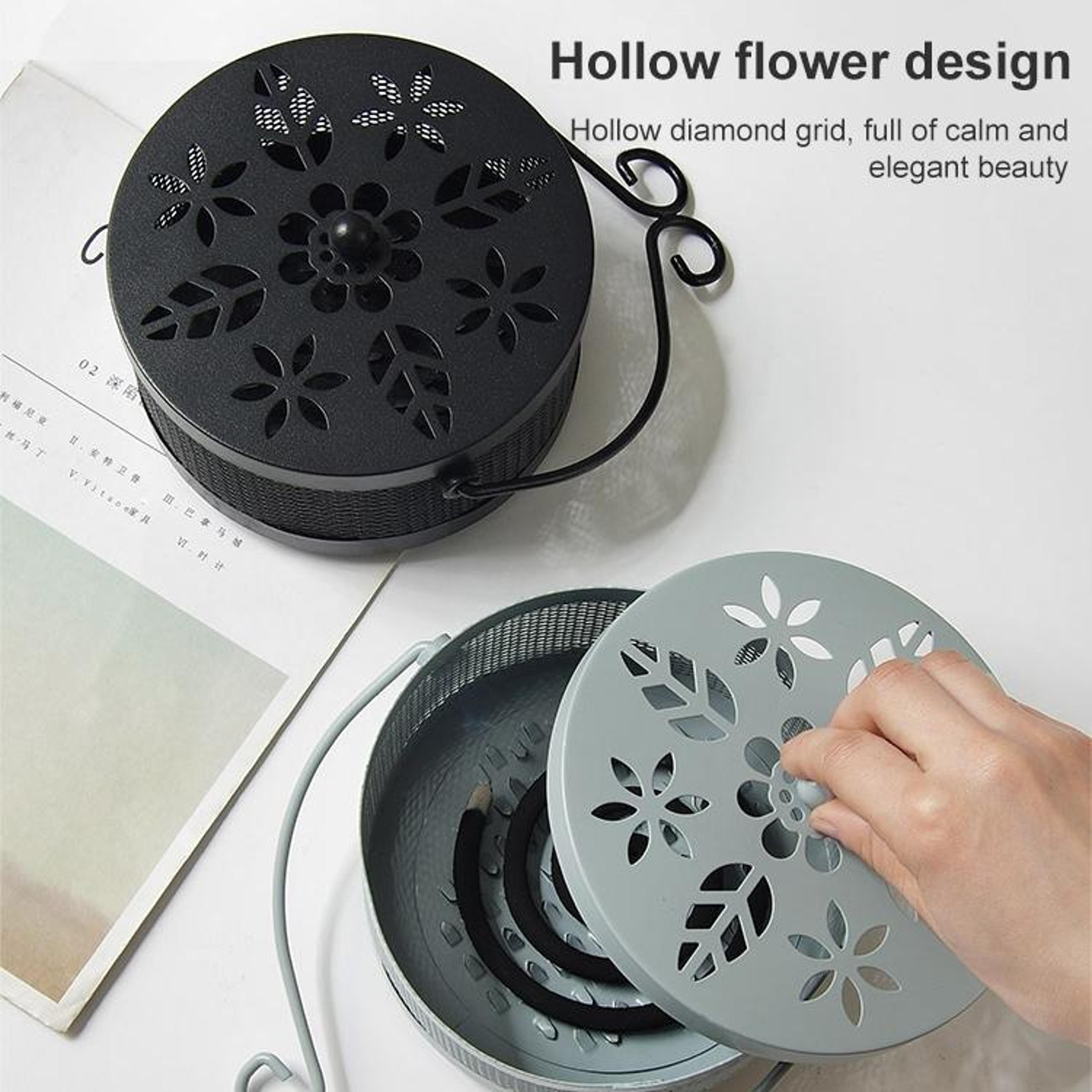 Portable Fireproof Mosquito Coil Holder With Lid For Outdoor Camping  Patio Use 5