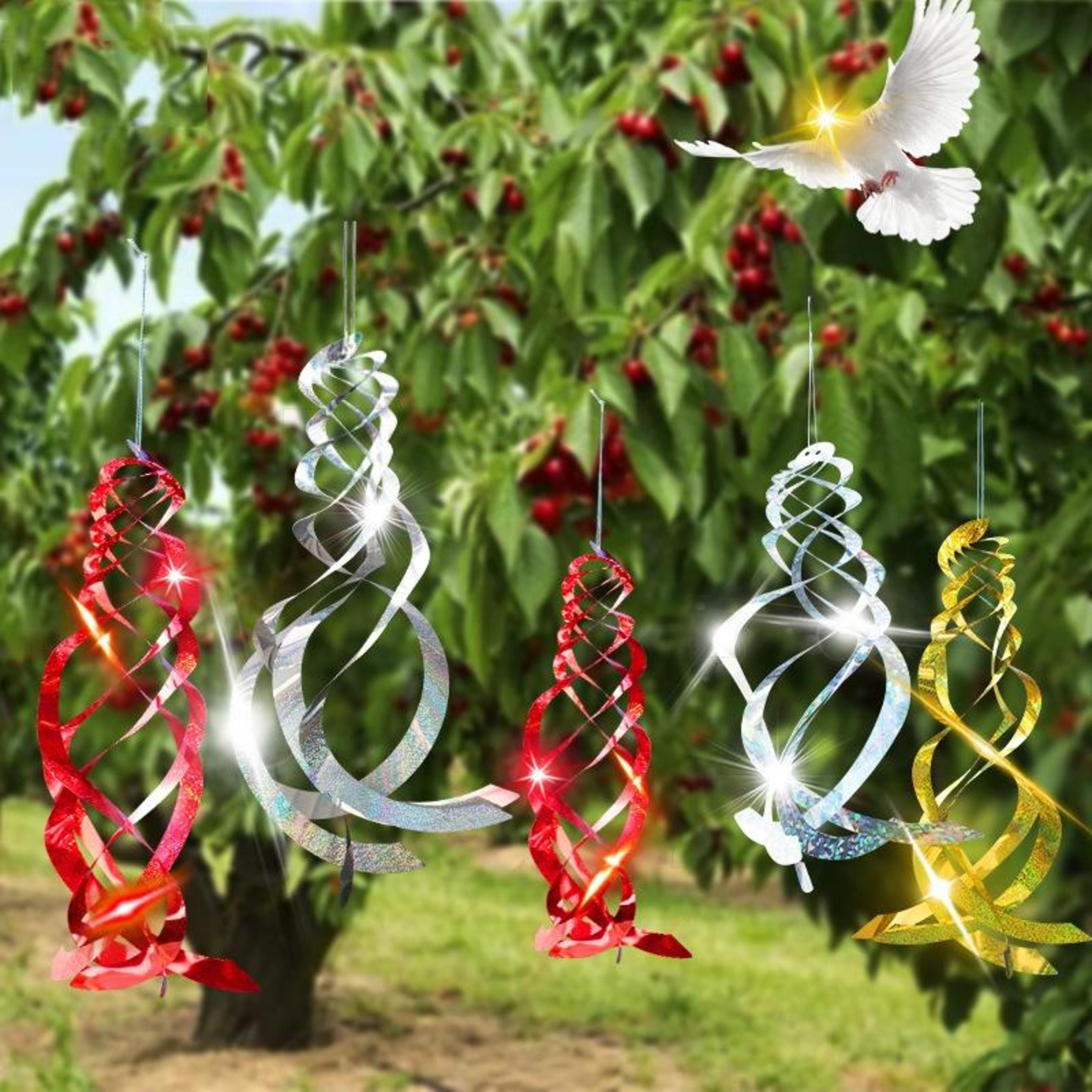 Premium Spiral Reflective Garden Bird Repeller Outdoor Orchard Bird Protector 4