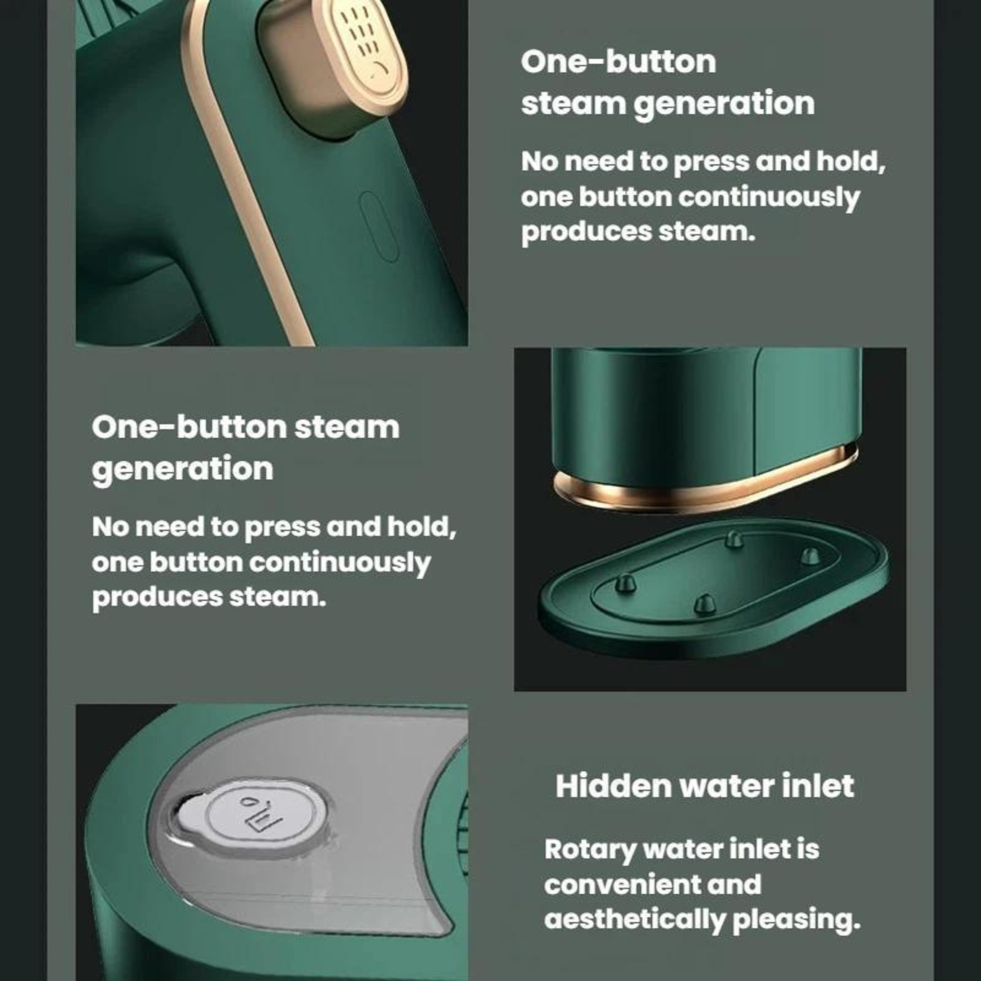 Portable 2 In 1 Travel Steamer  Foldable Handheld Garment Steam Iron Wet  Dry Wrinkle Remover 2