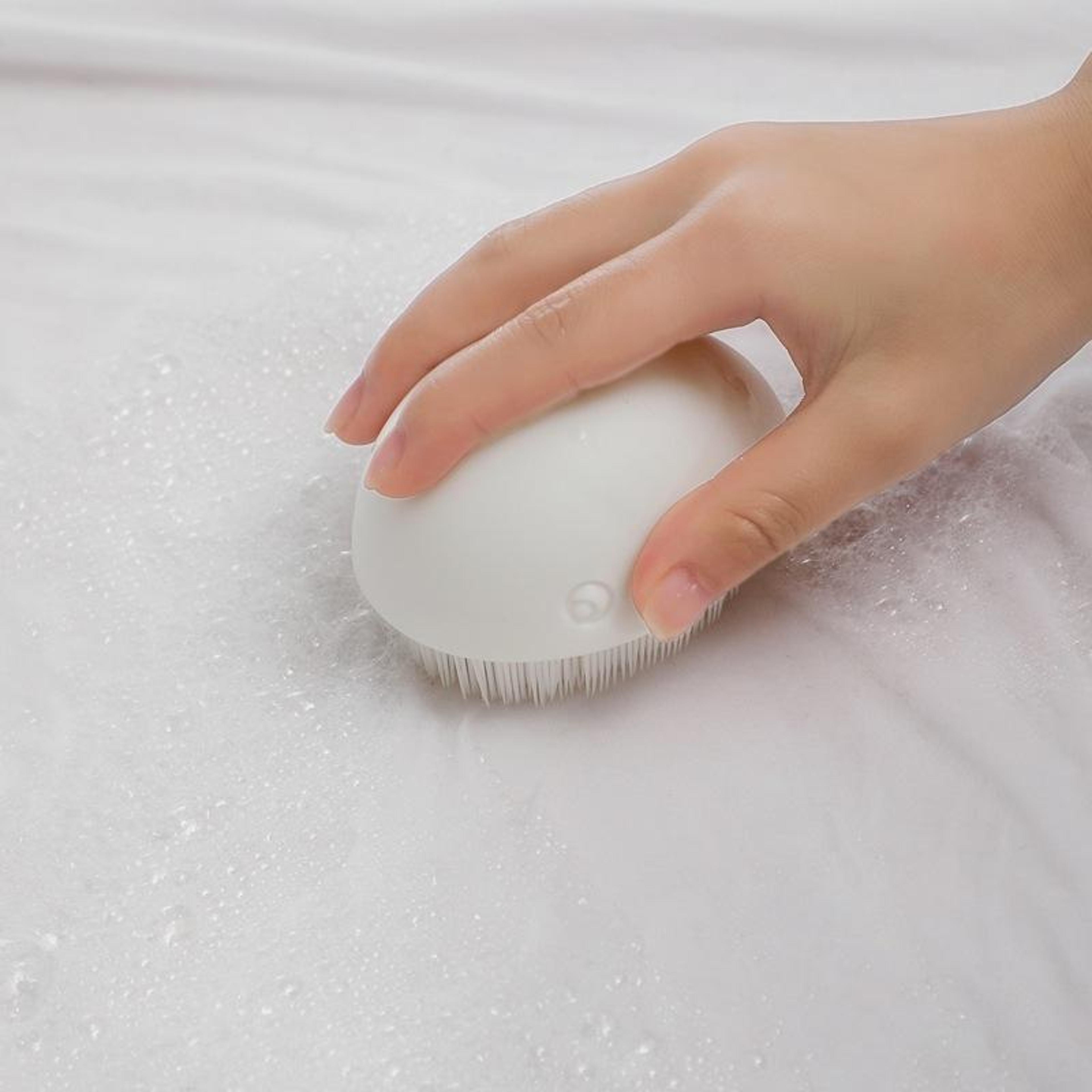 whalegrip soft bristle laundry brush & shoe cleaning brush for gentle everyday cleaning