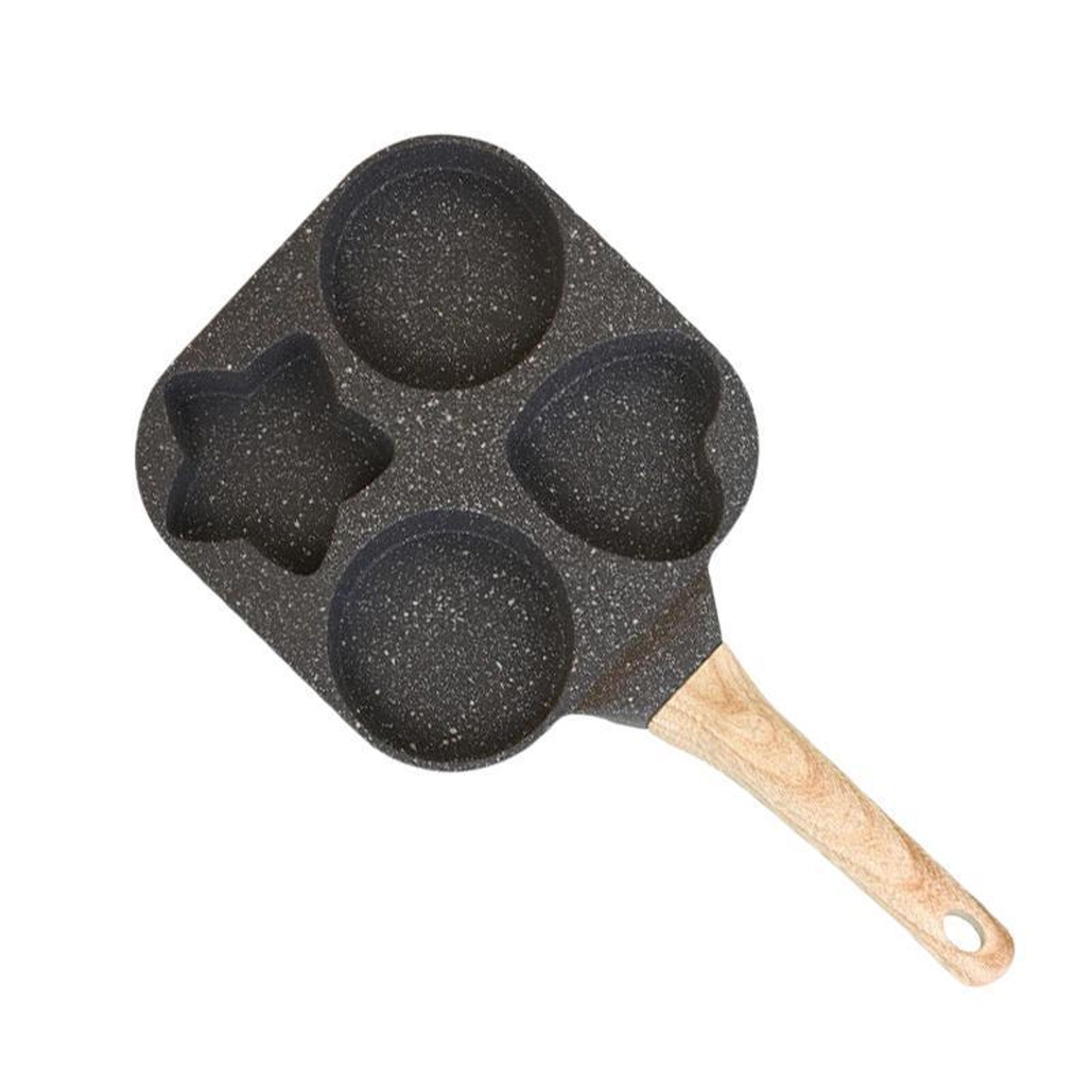 4 hole non stick breakfast pan for eggs, pancakes & burgers