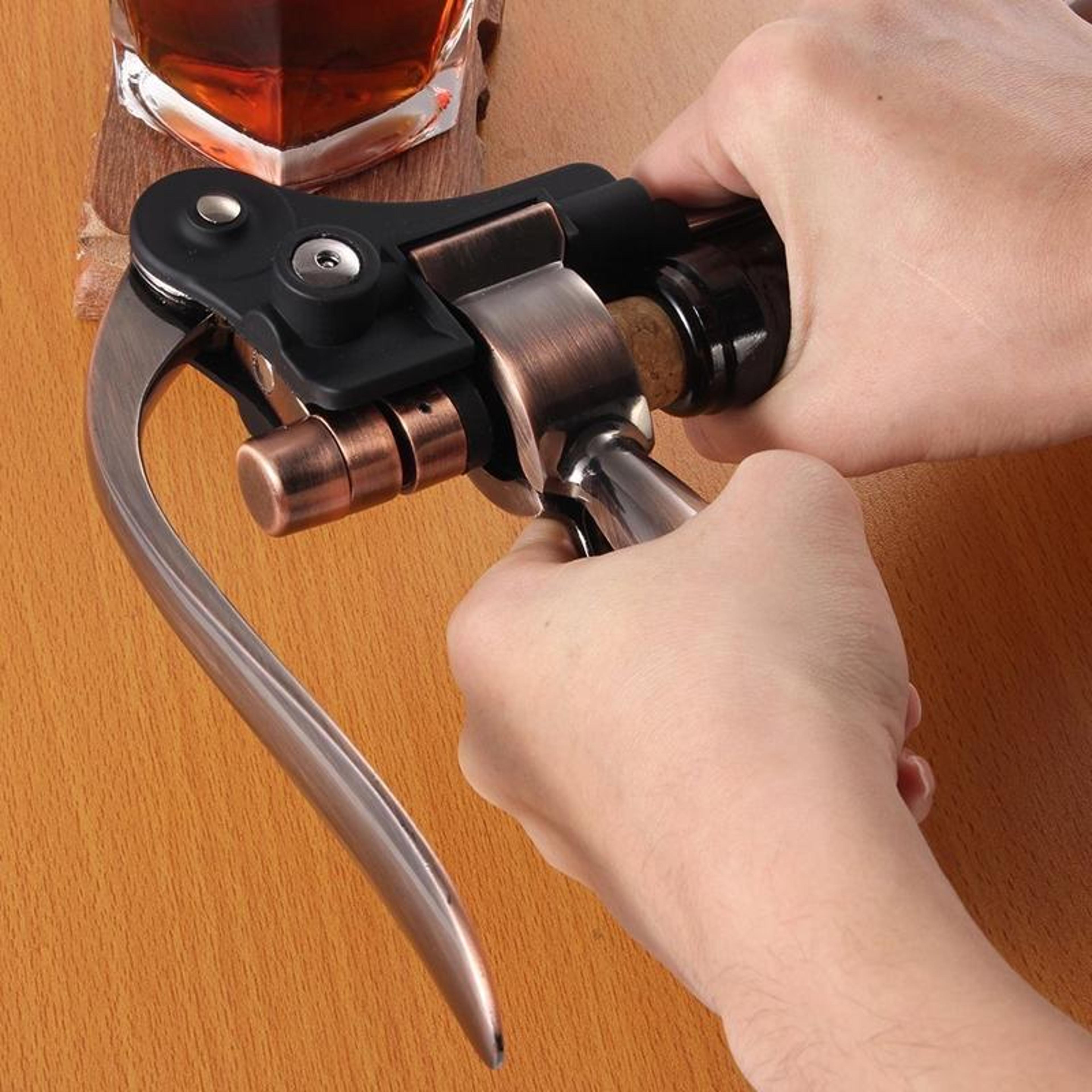 Premium Wine Opener Zinc Alloy Wing Corkscrew Manual Bottle Opener 1