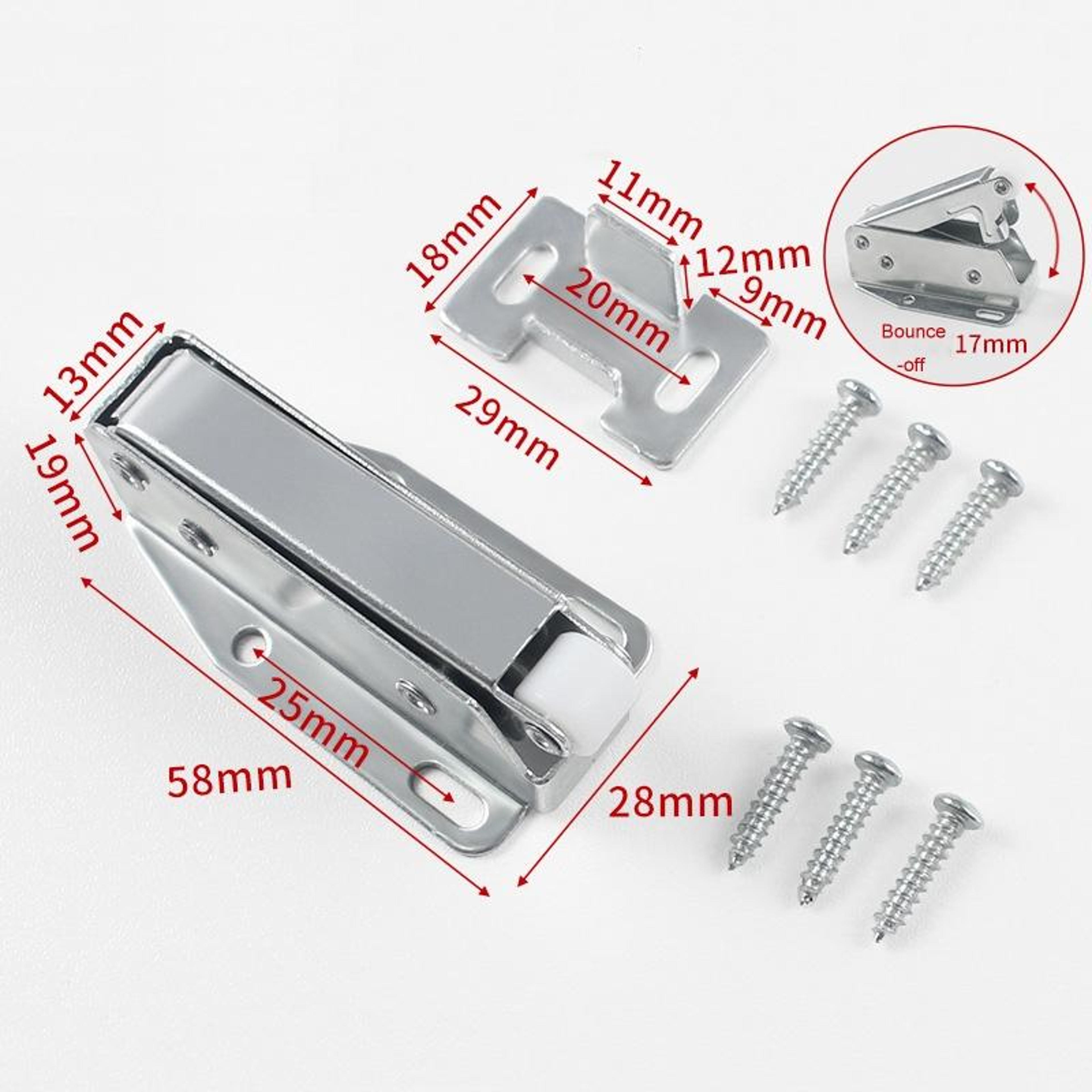 Magnetic Push To Open Cabinet Door Latch Set Heavy Duty Cabinet Door Latch Rebounder 5