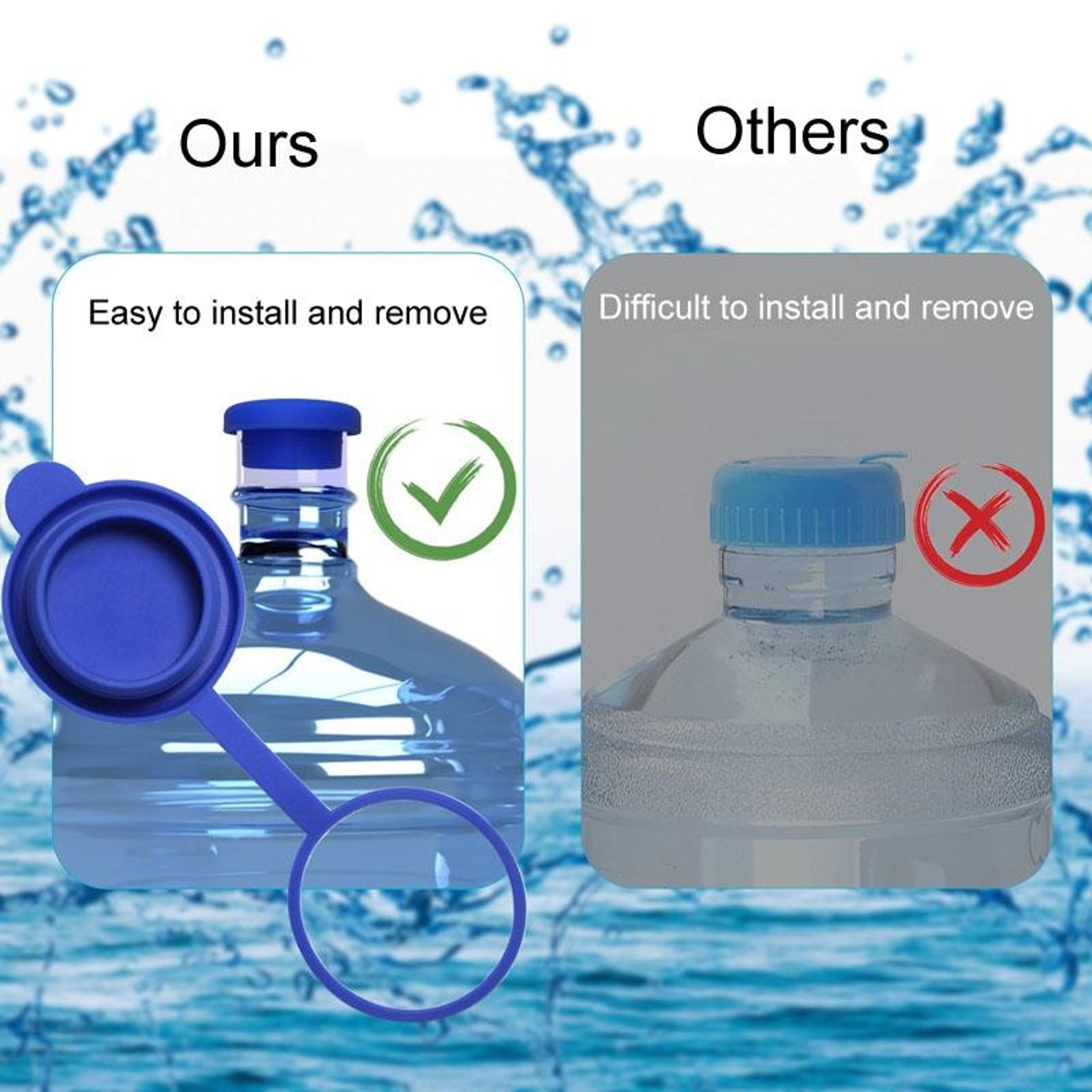 5 Pack Leakproof Silicone Water Jug Caps For Water Dispensers  Bottled Water 2
