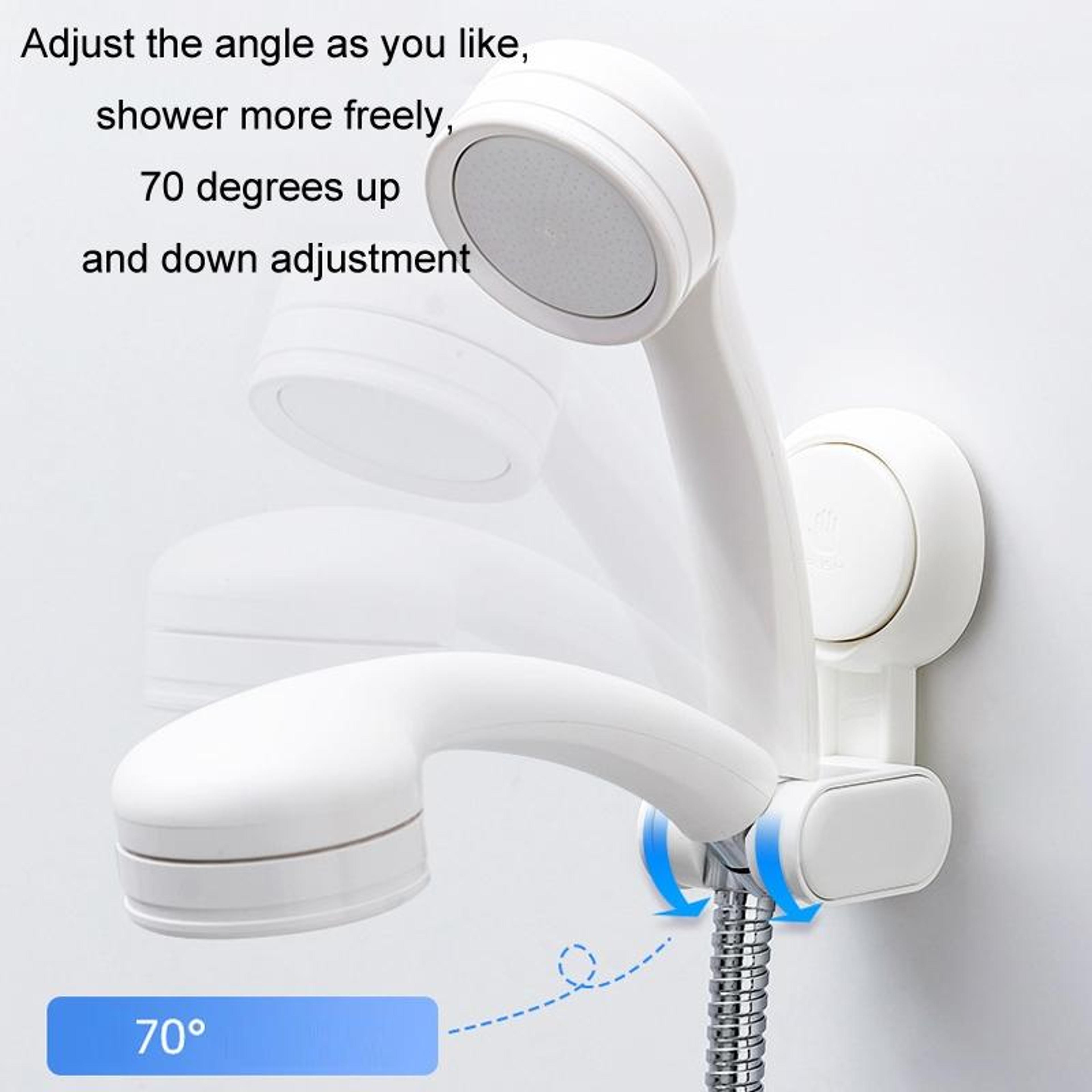 Adjustable Suction Cup Shower Head Holder Wall Mount No Drill Bracket 3