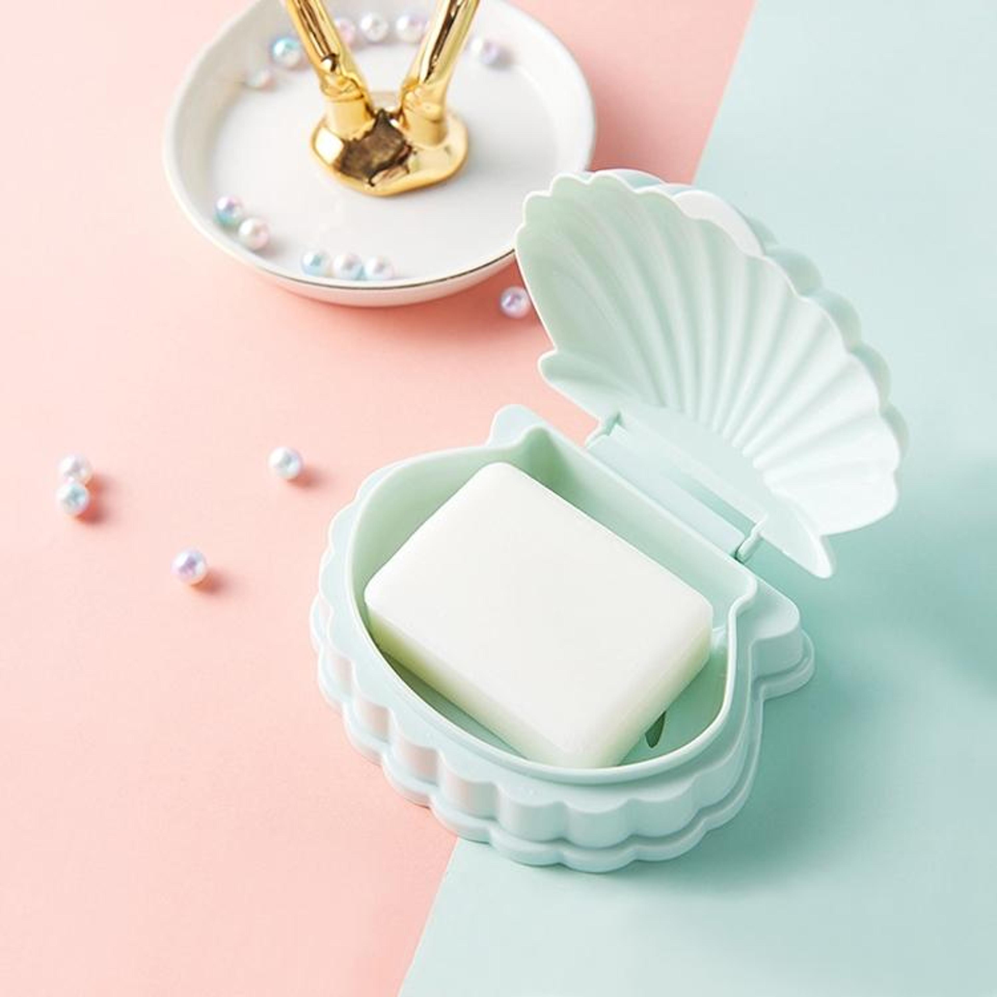 Portable Drain Soap Box With Lid Travel Soap Holder  Storage Case 7