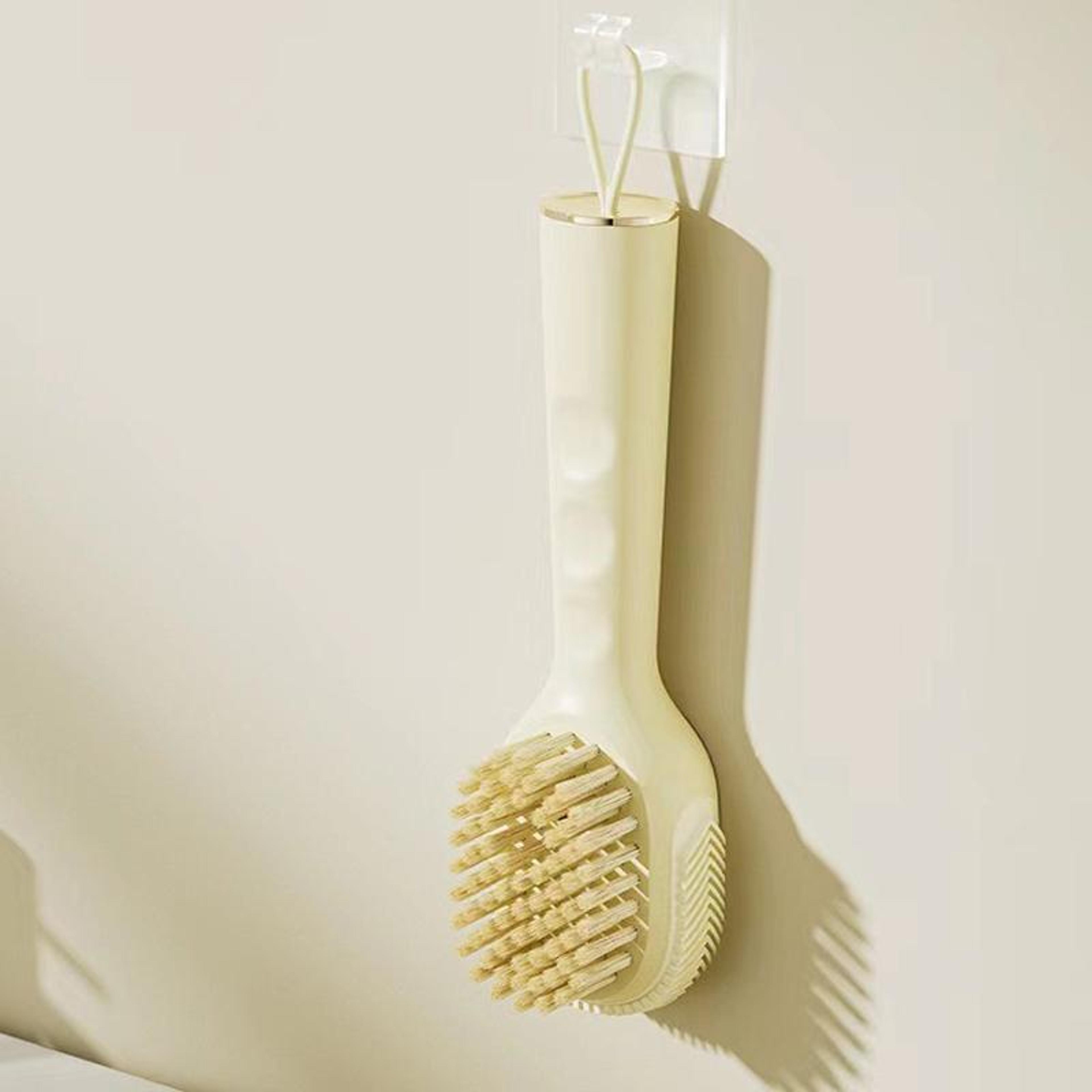 Liquid Dispensing Shoe  Laundry Cleaning Brush With Soft Bristles And Silicone Scrubber 4