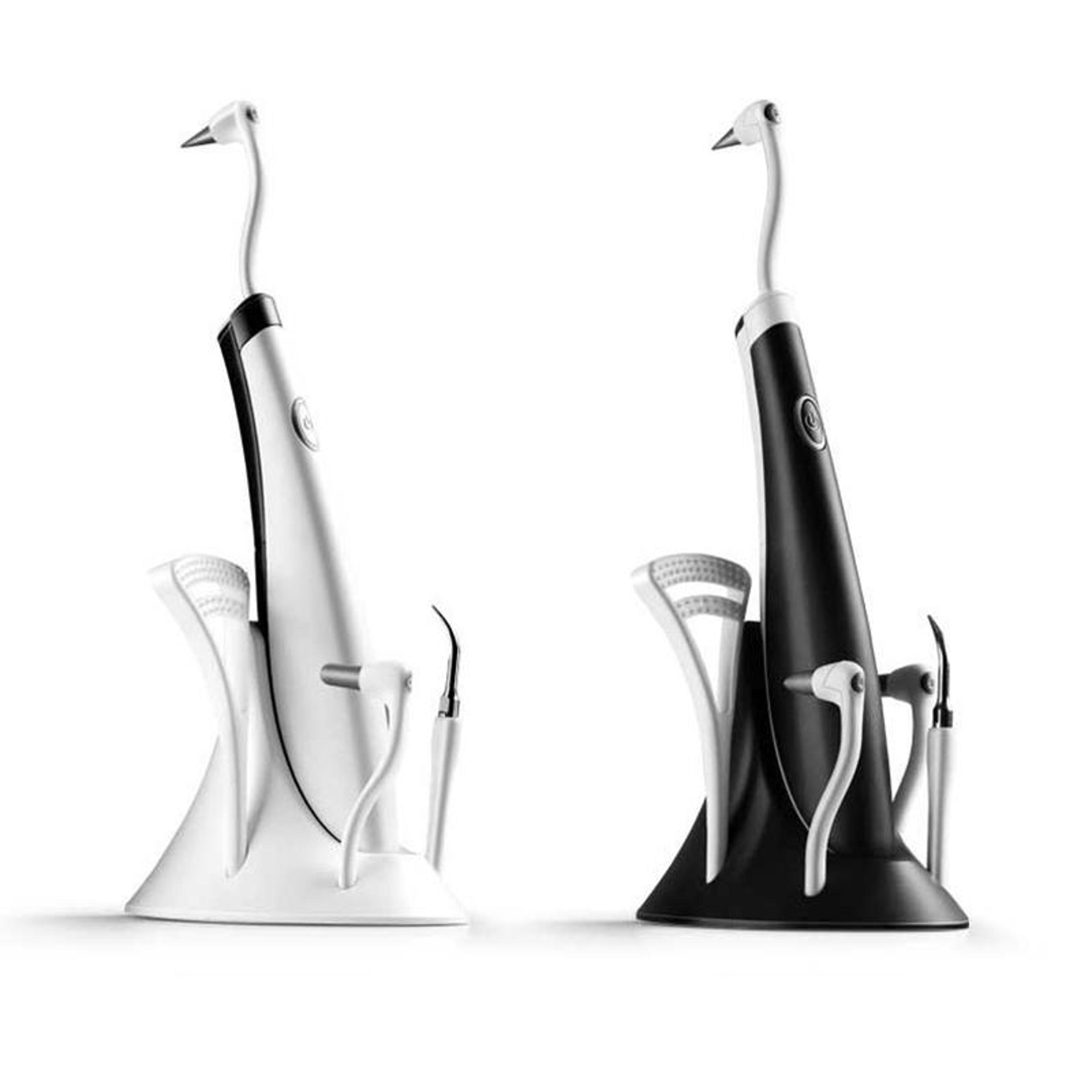 portable dental scaler with led light & 5 precision tips for teeth cleaning and gum care