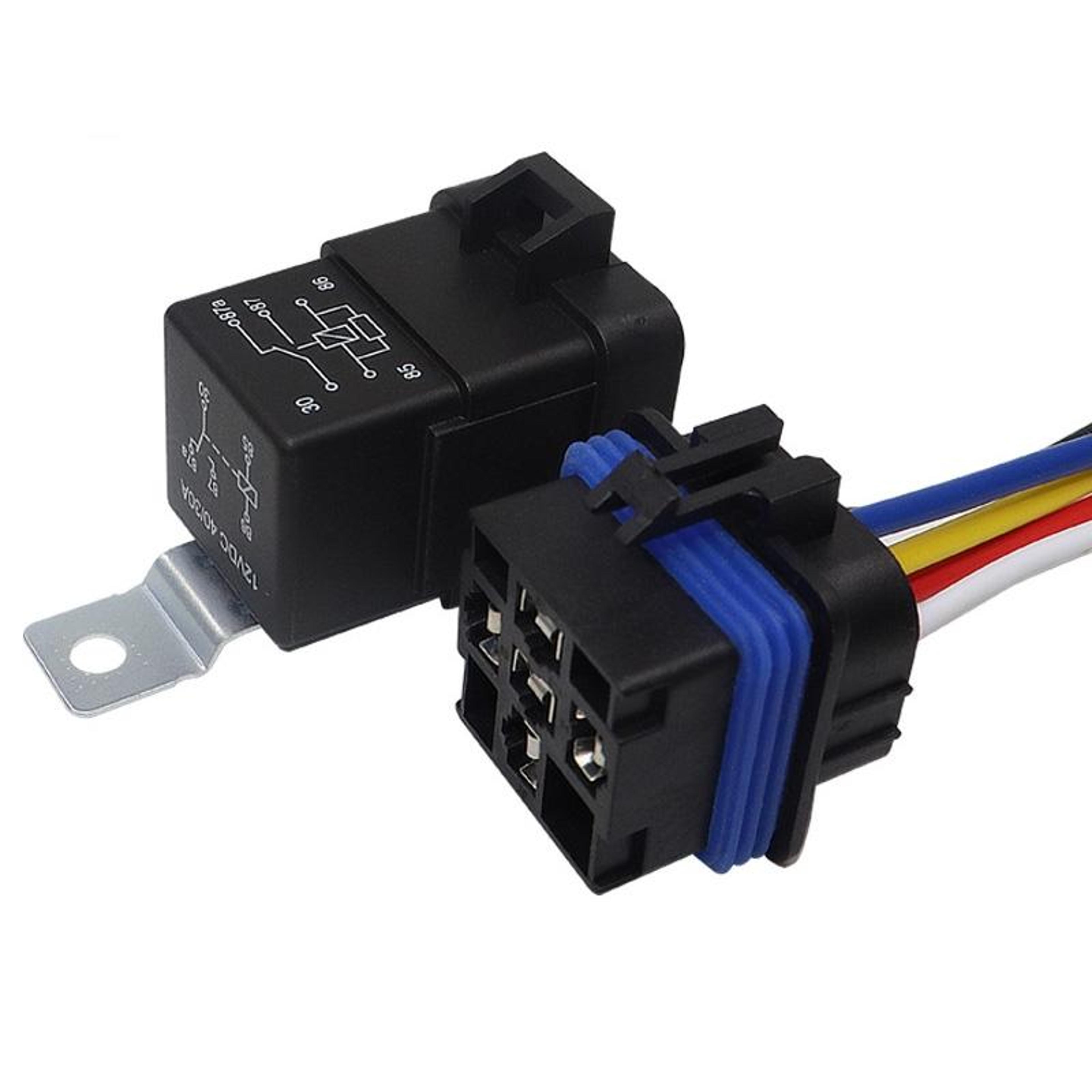 1040 Waterproof 5 Pin Automotive Relay 40A With Mounting Bracket For Reliable Vehicle Power Control 3