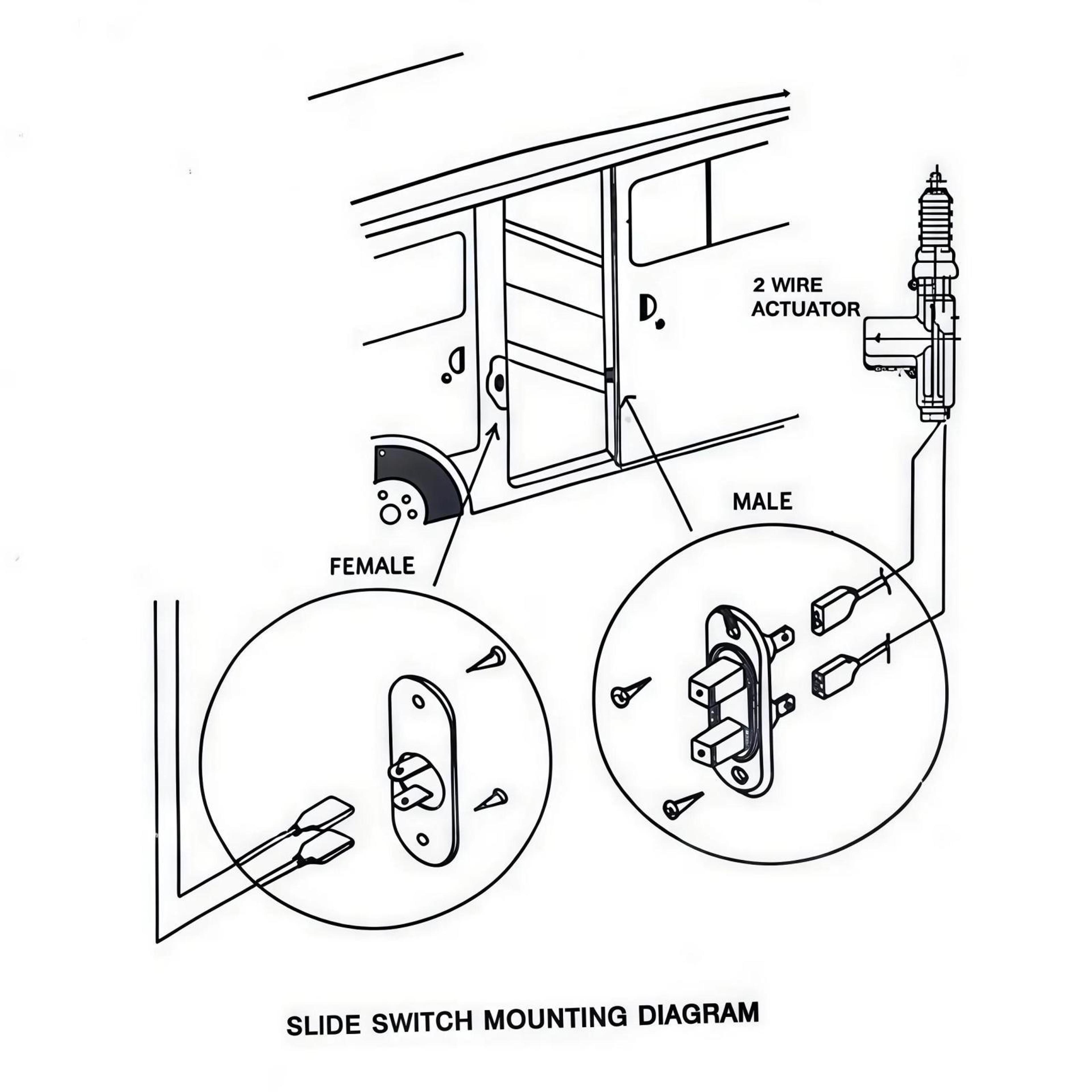 Universal Sliding Door Contact Switch For Van Central Locking Systems 1