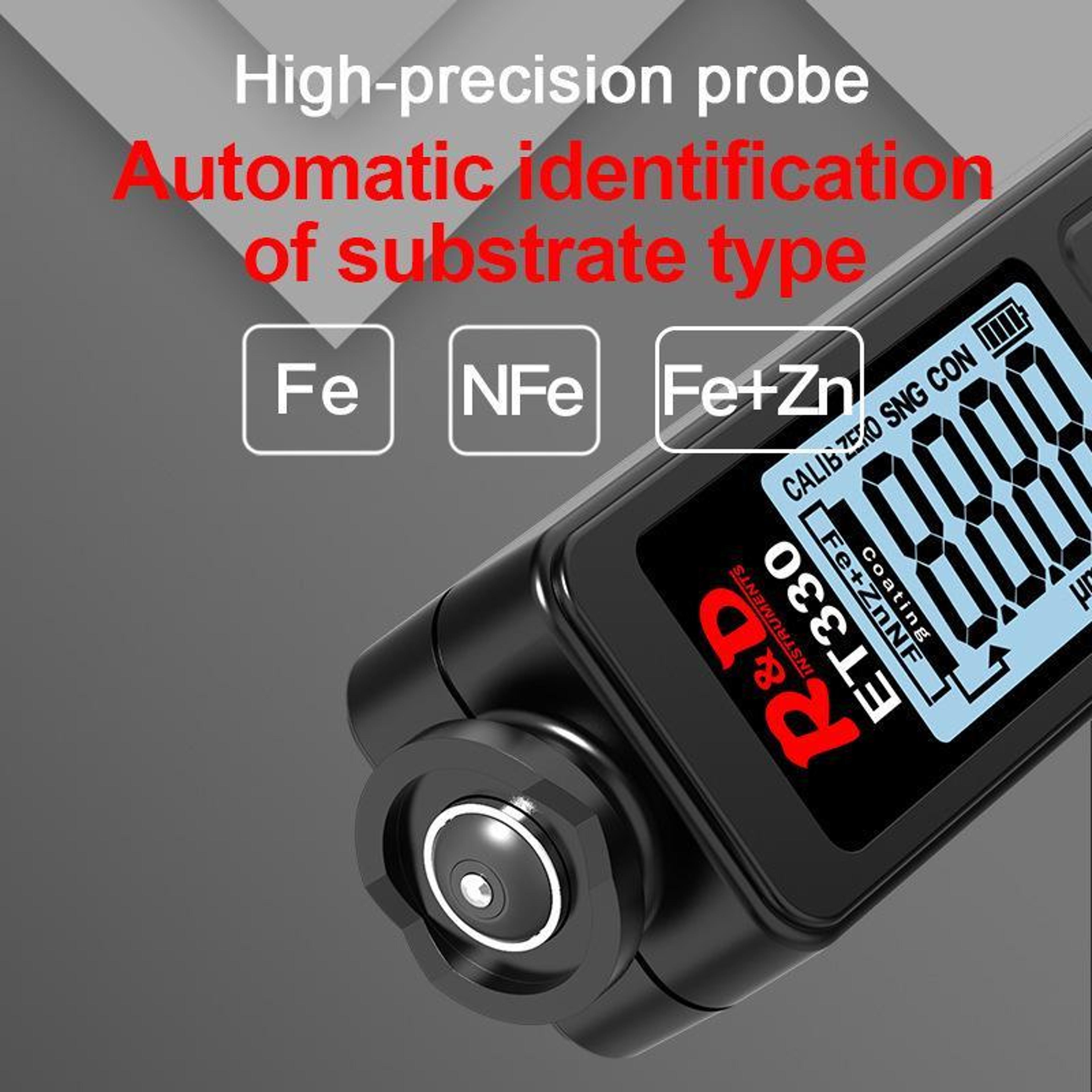 Mingzheng ET330 Digital Coating Thickness Gauge Paint Thickness Meter For Iron Aluminum  Zinc 3