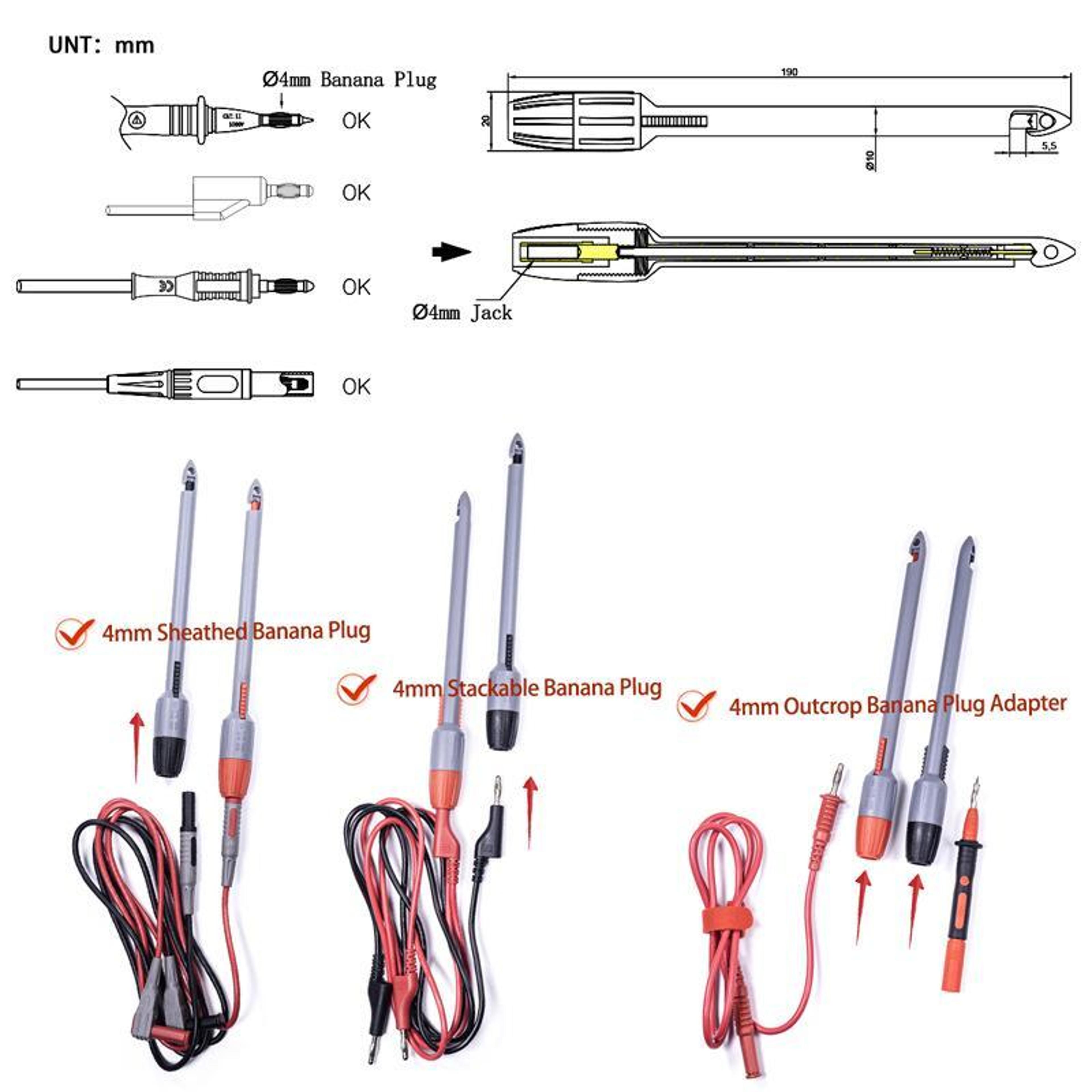 Non Destructive Multimeter Piercing Probes For Automotive  Electrical Testing 2