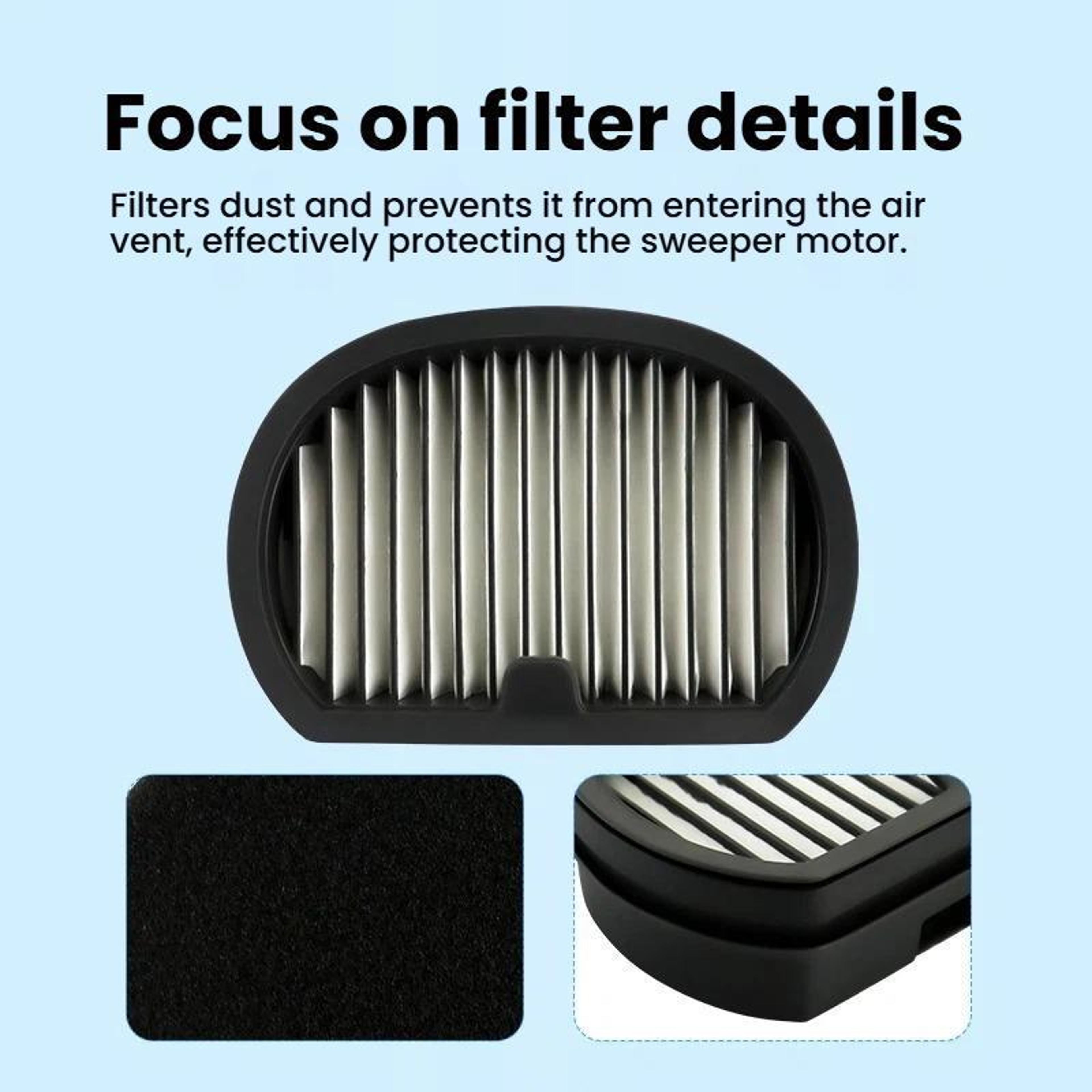 HEPA Filter Replacement For Dreame H30 H40 Series Washable Vacuum Filter Set 4