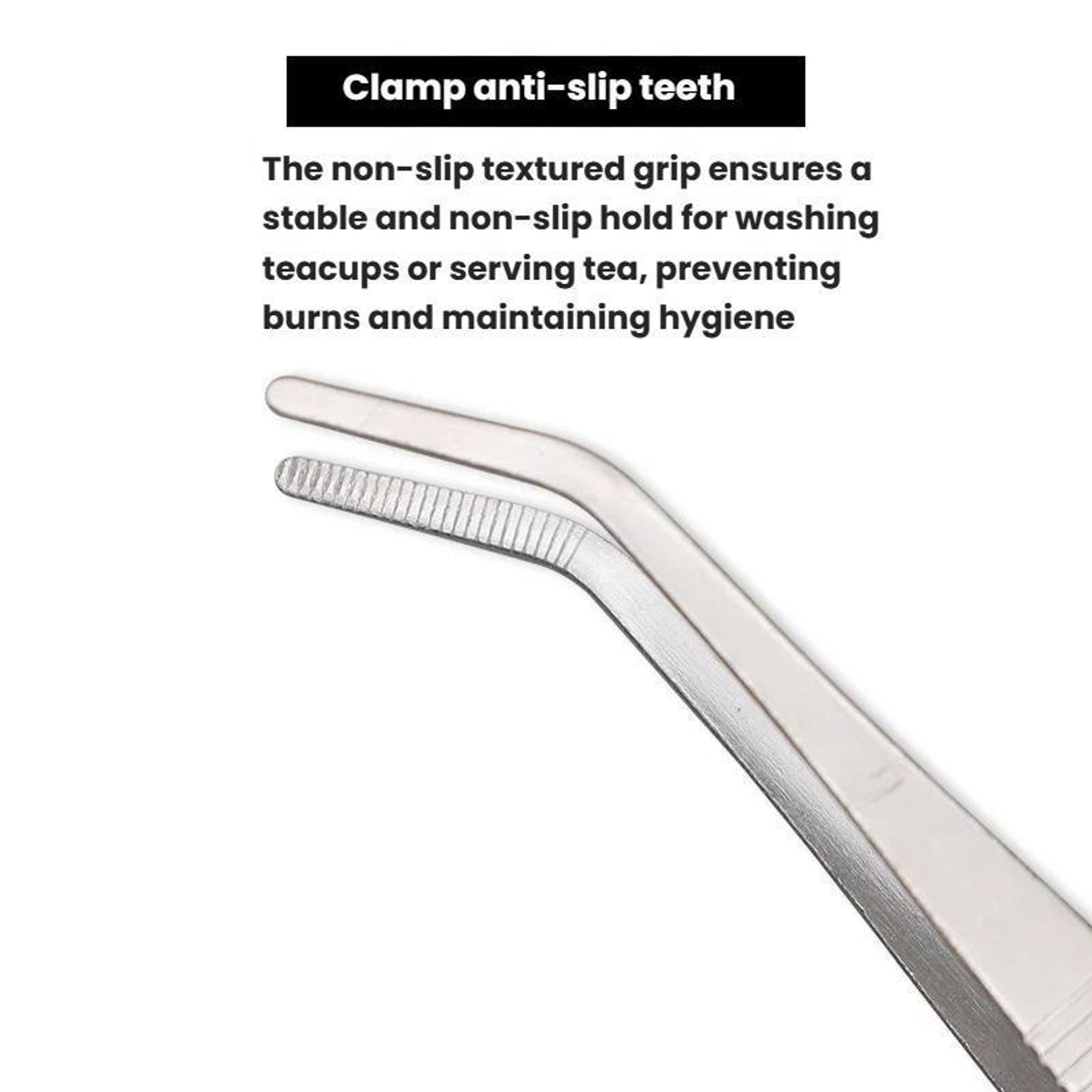 LsCook Stainless Steel Tea Tongs Extra Long Tea Cup Tongs For Safe Tea Serving 2