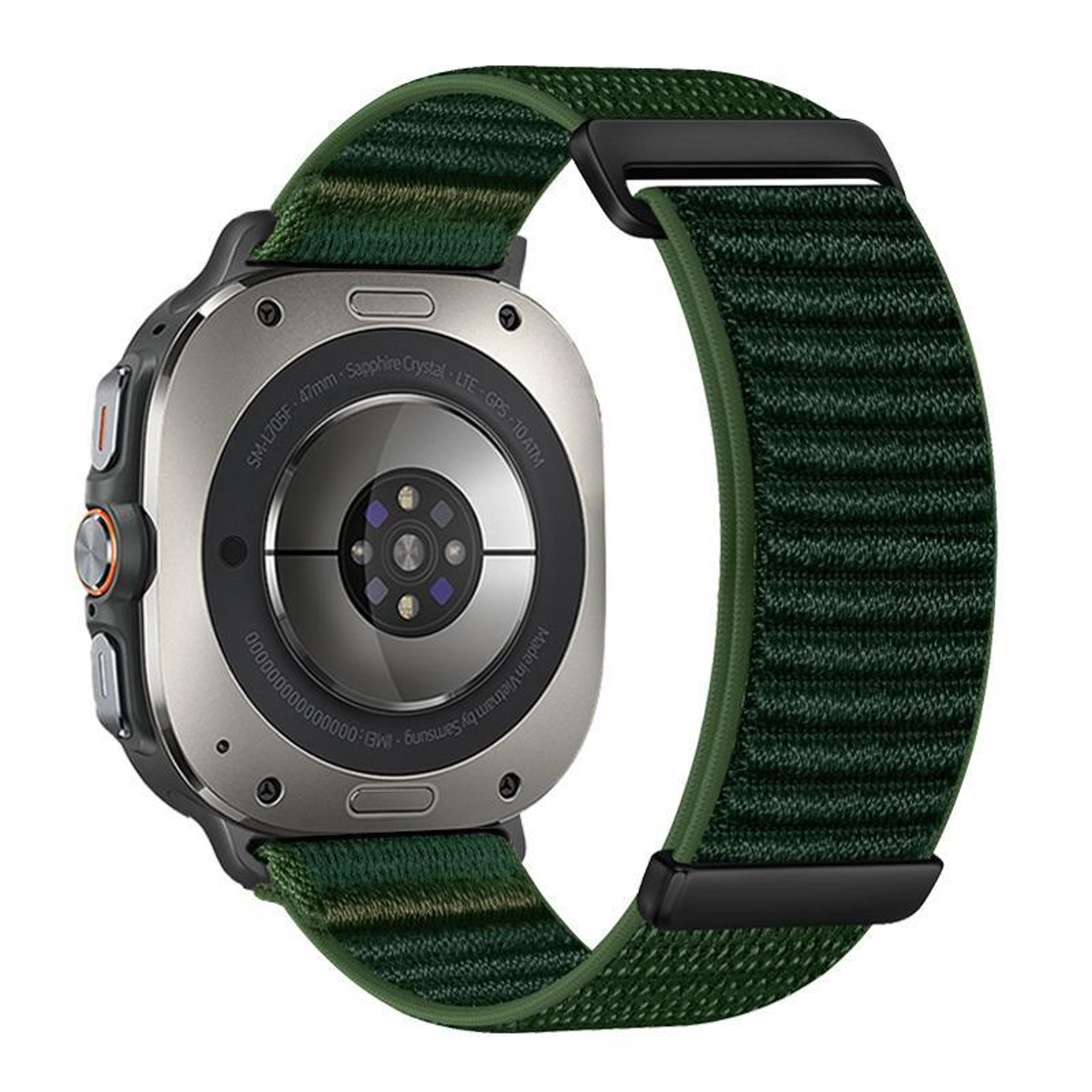 Samsung Galaxy Watch Ultra Band Adjustable Nylon Watch Band Mountain Pattern Replacement Strap 8