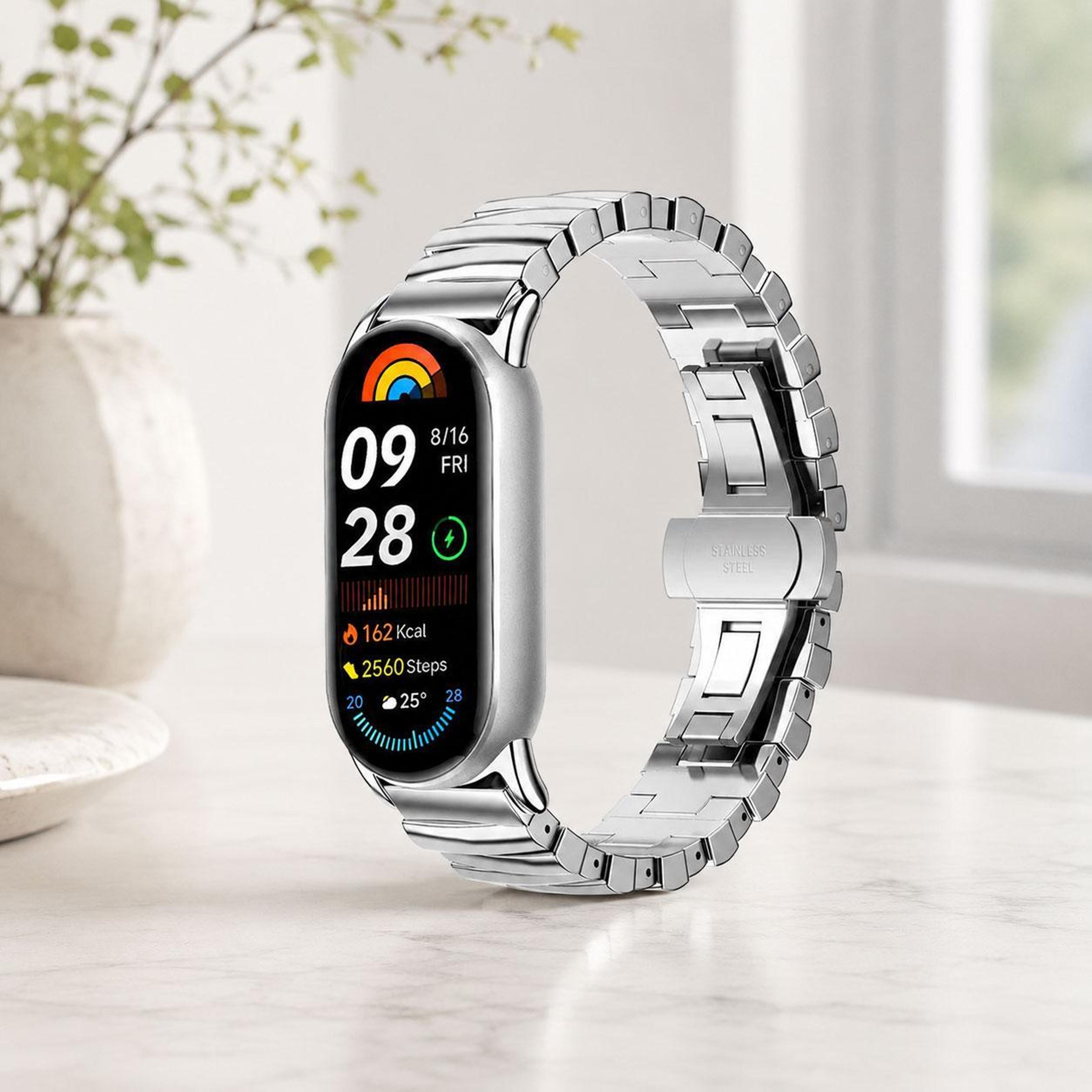 xdfind metal watch band for xiaomi smart band 10 9 8 adjustable premium replacement wrist strap
