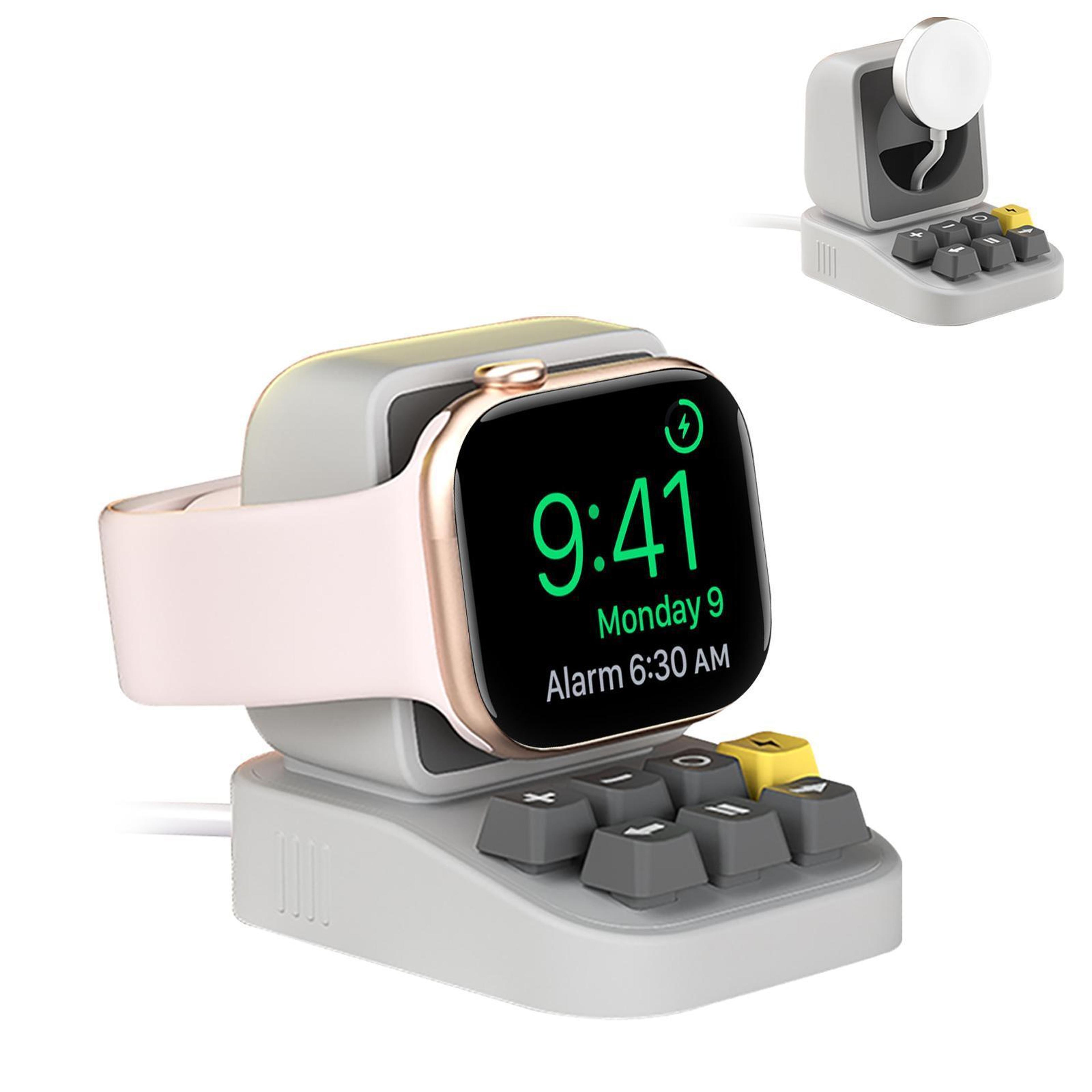 XDcase Apple Watch Charging Stand Retro Typewriter Apple Watch Dock Silicone Holder 11