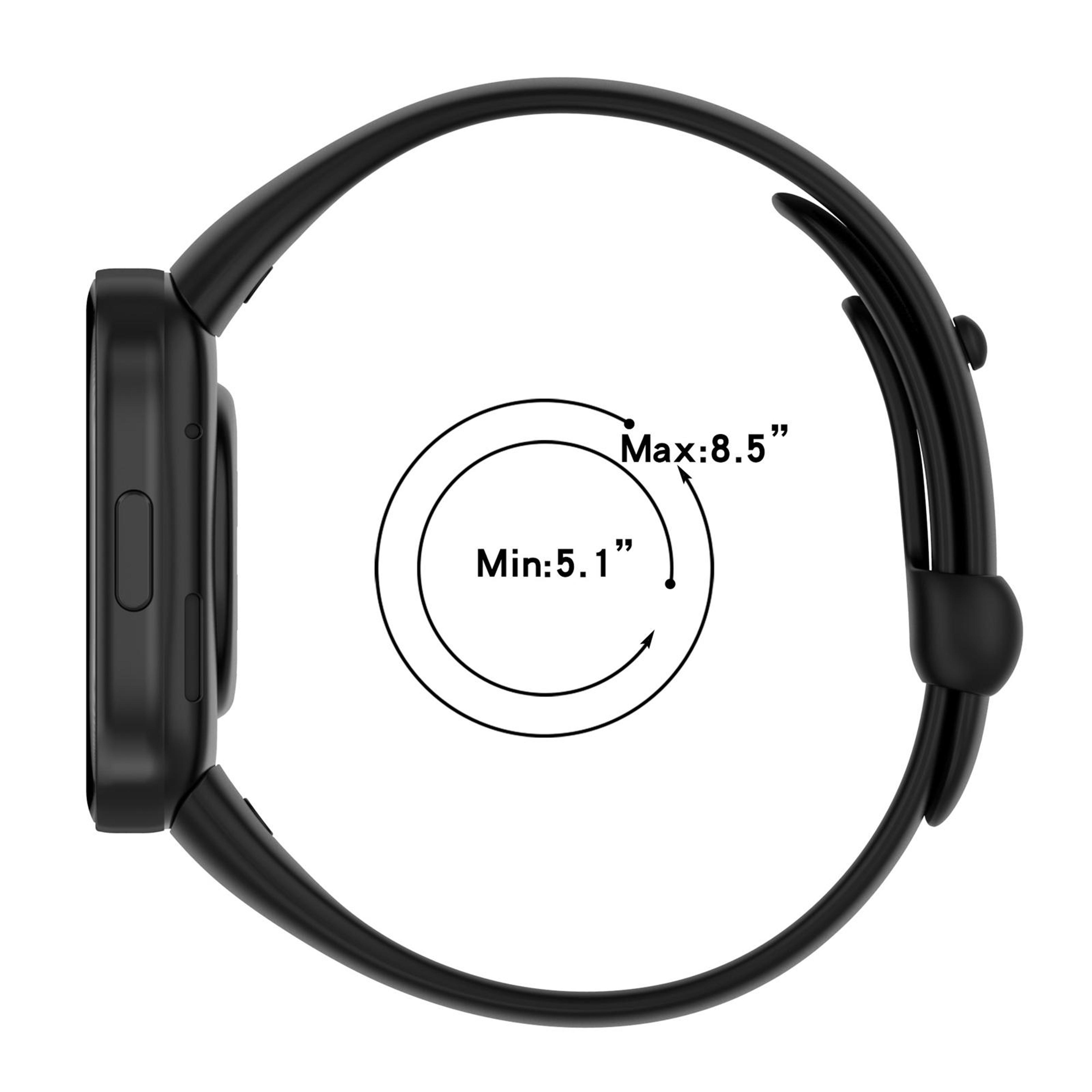 Redmi Watch 3 Silicone Watch Strap Soft Adjustable Replacement Watch Band 6