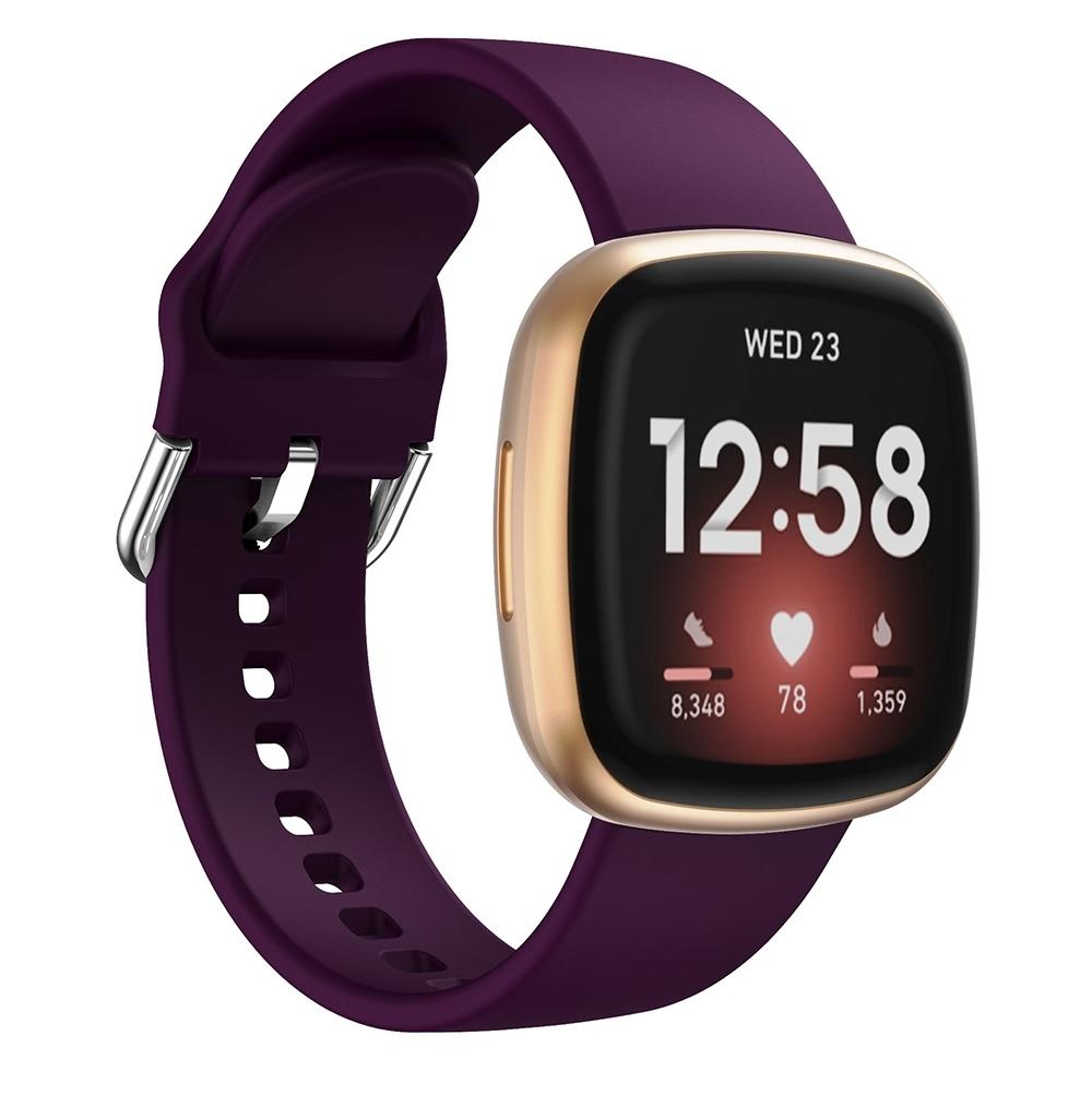 Fitbit Versa 3 Silicone Watch Band Soft Adjustable Replacement Sport Strap 15