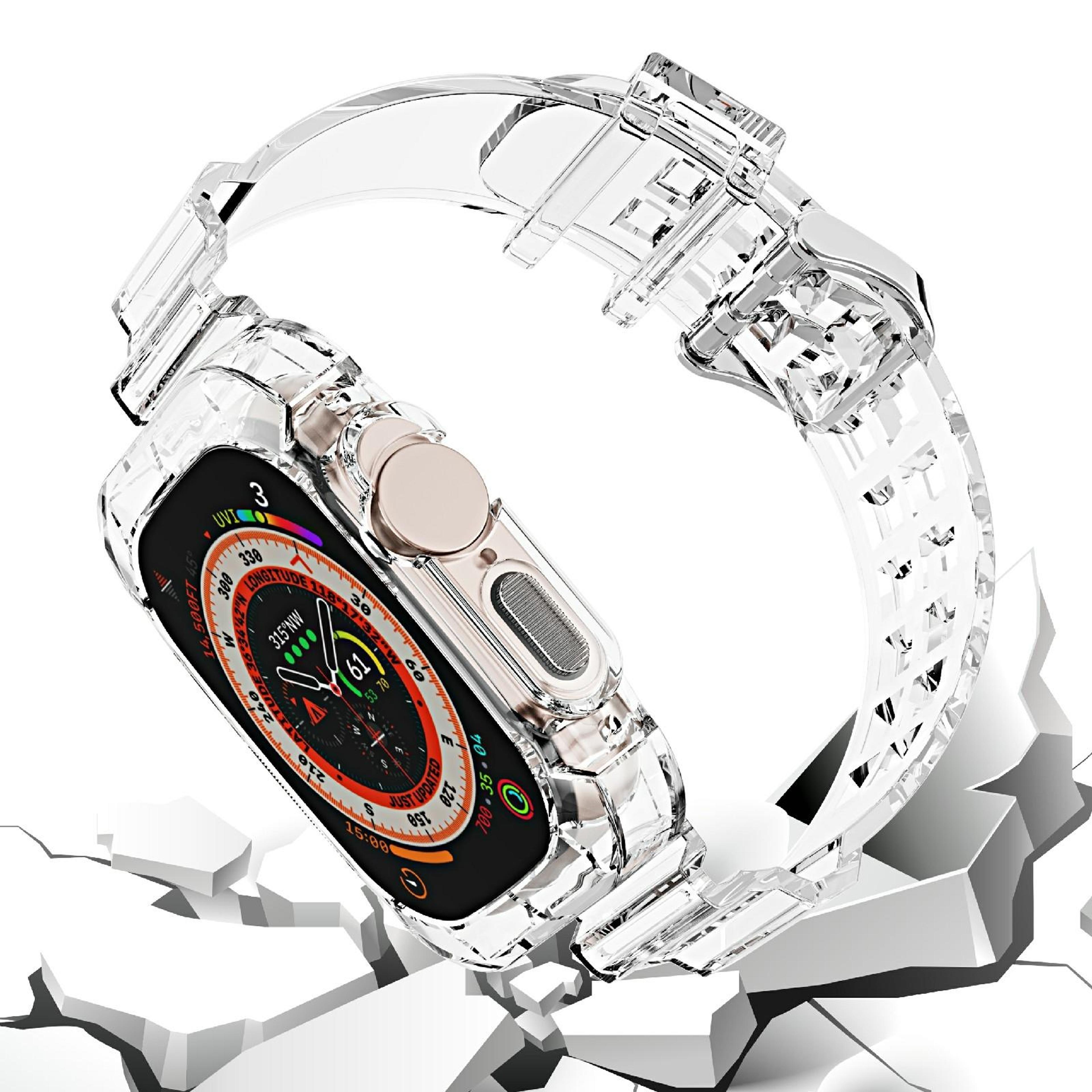 Glacier Apple Watch Ultra Band Transparent TPU Protective Replacement Watch Strap 4