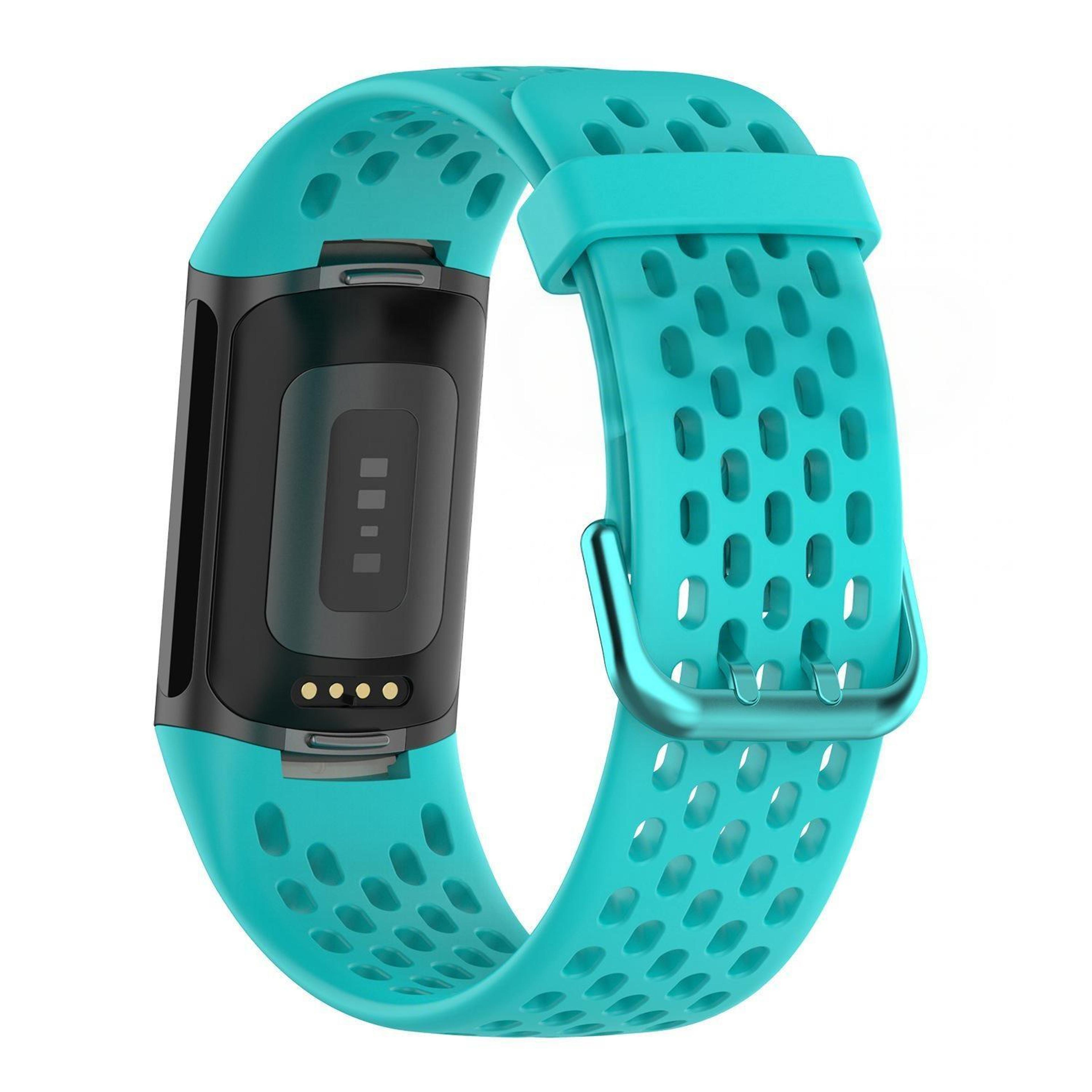 Breathable Silicone Watch Band For Fitbit Charge 6  Charge 5 Adjustable Replacement Strap 2