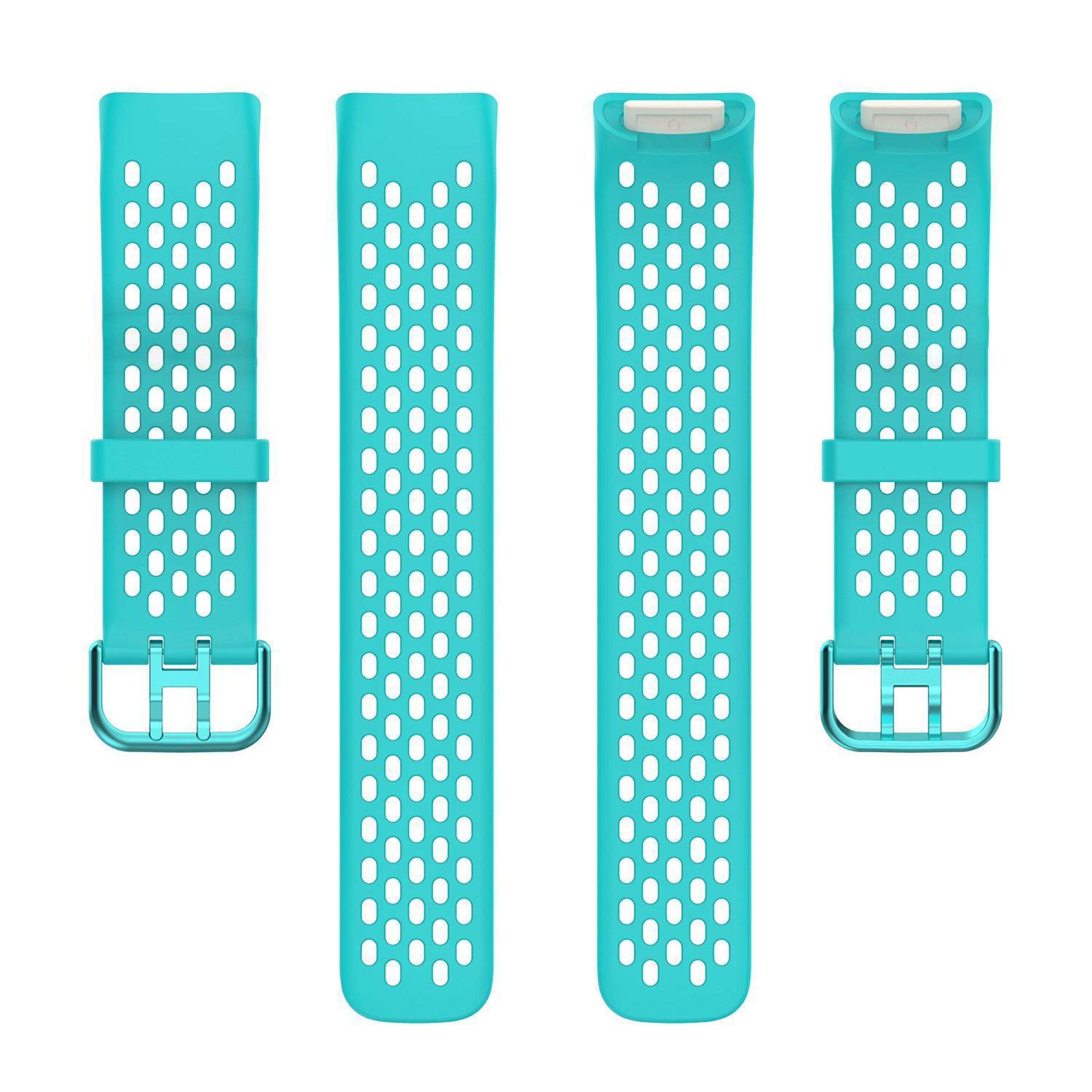 Breathable Silicone Watch Band For Fitbit Charge 6  Charge 5 Adjustable Replacement Strap 6
