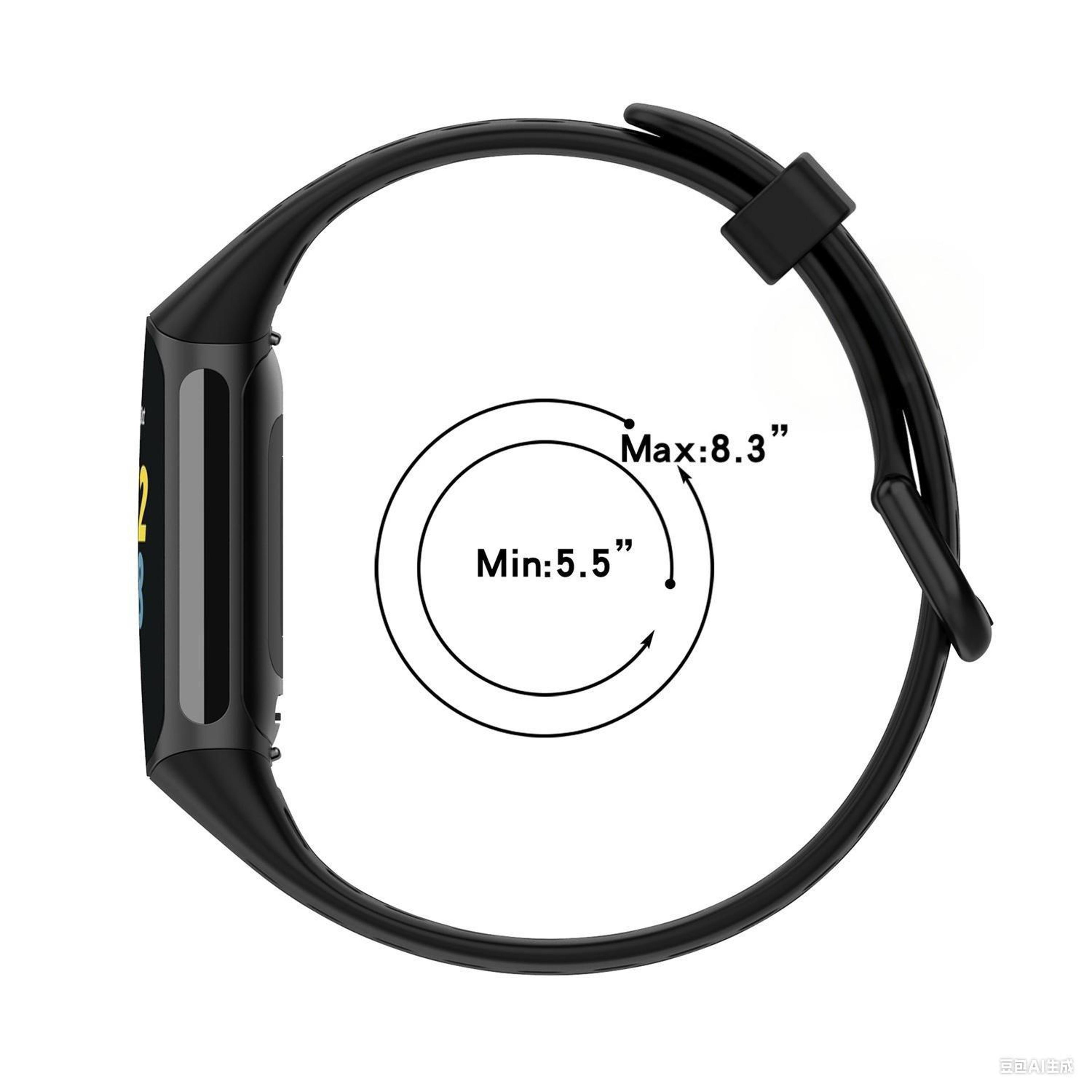 Breathable Silicone Watch Band For Fitbit Charge 6  Charge 5 Adjustable Replacement Strap 14