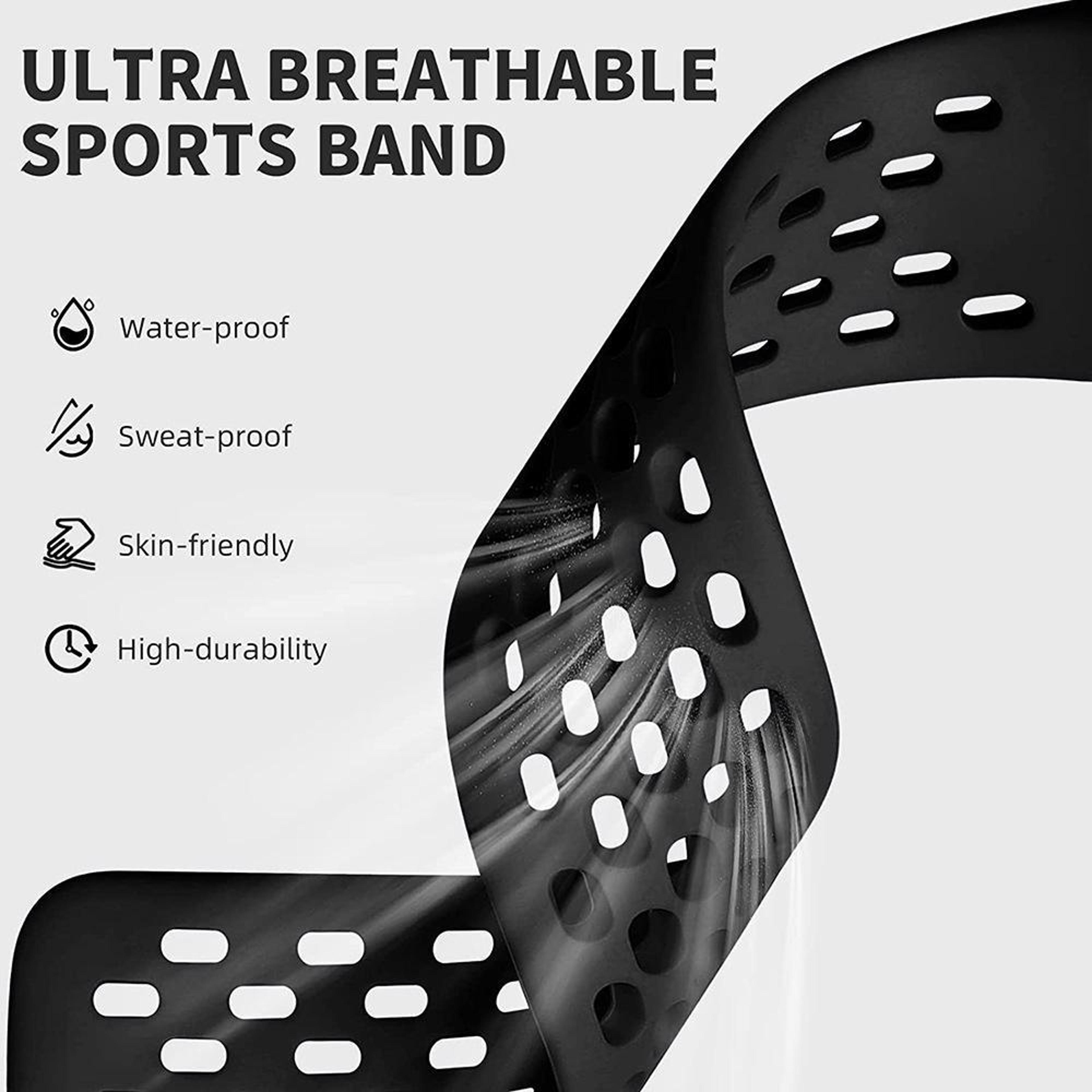Breathable Silicone Watch Band For Fitbit Charge 6  Charge 5 Adjustable Replacement Strap 16