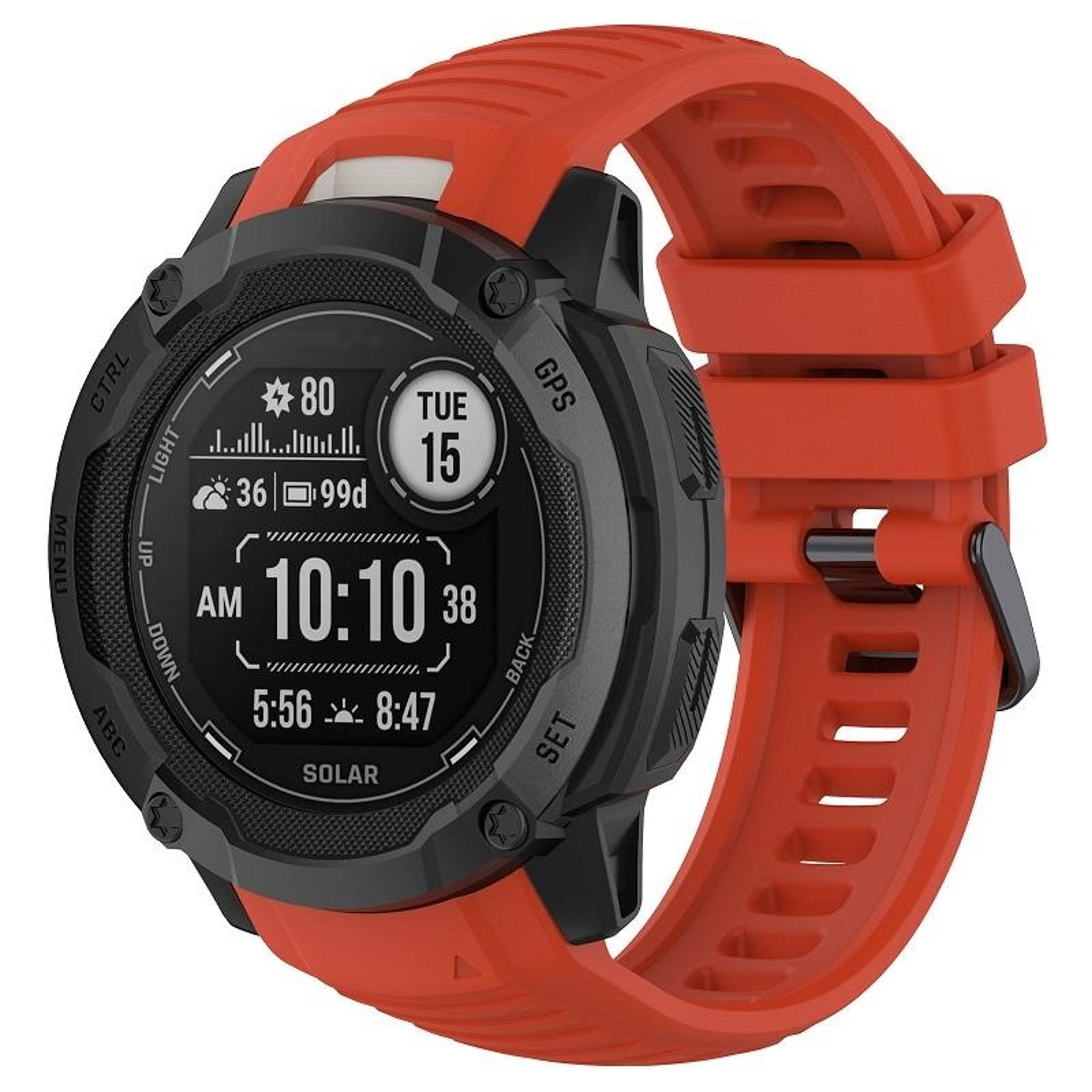 Garmin Instinct 2X Band Soft Silicone Watch Strap With Tool Replacement 5