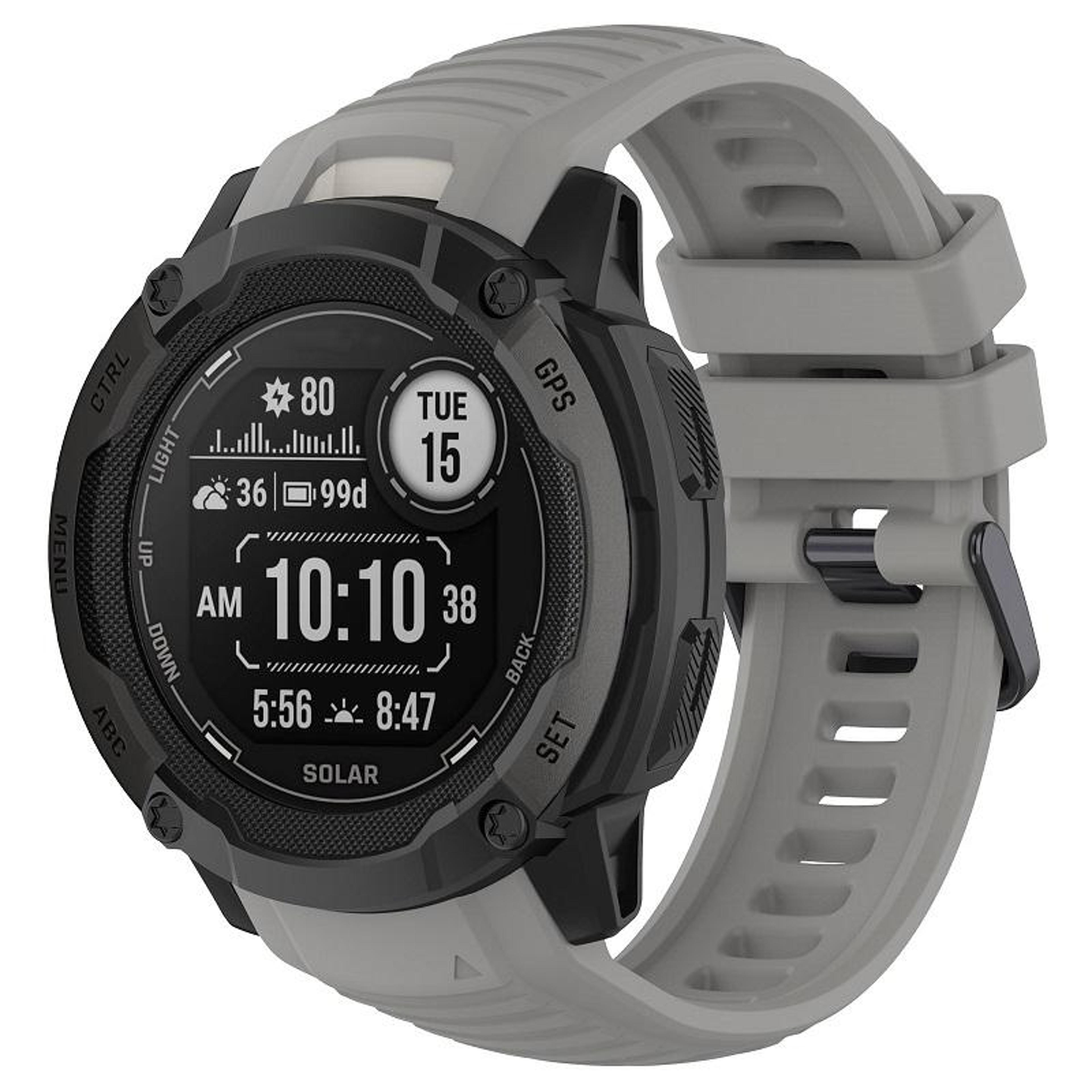 Garmin Instinct 2X Band Soft Silicone Watch Strap With Tool Replacement 12