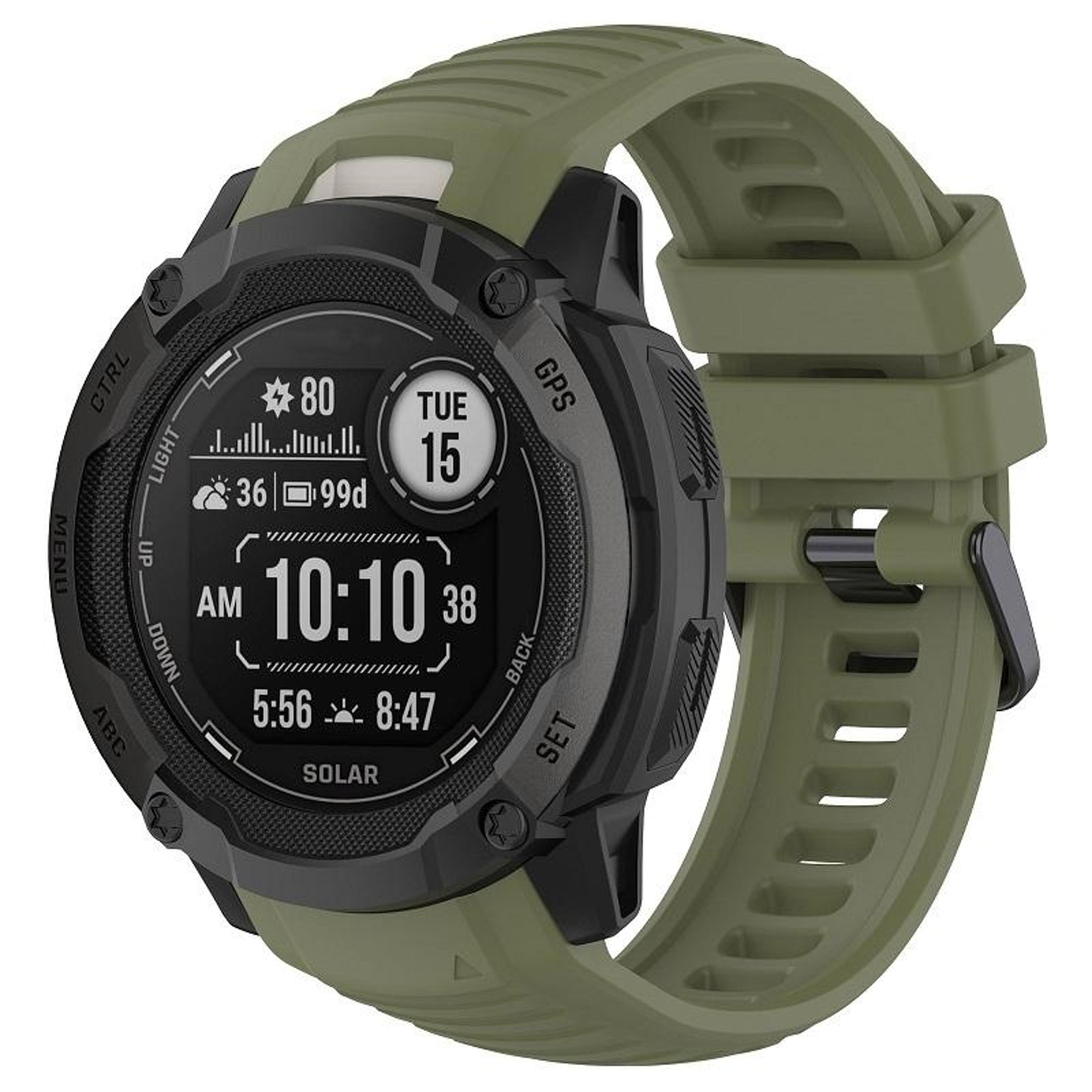 Garmin Instinct 2X Band Soft Silicone Watch Strap With Tool Replacement 7