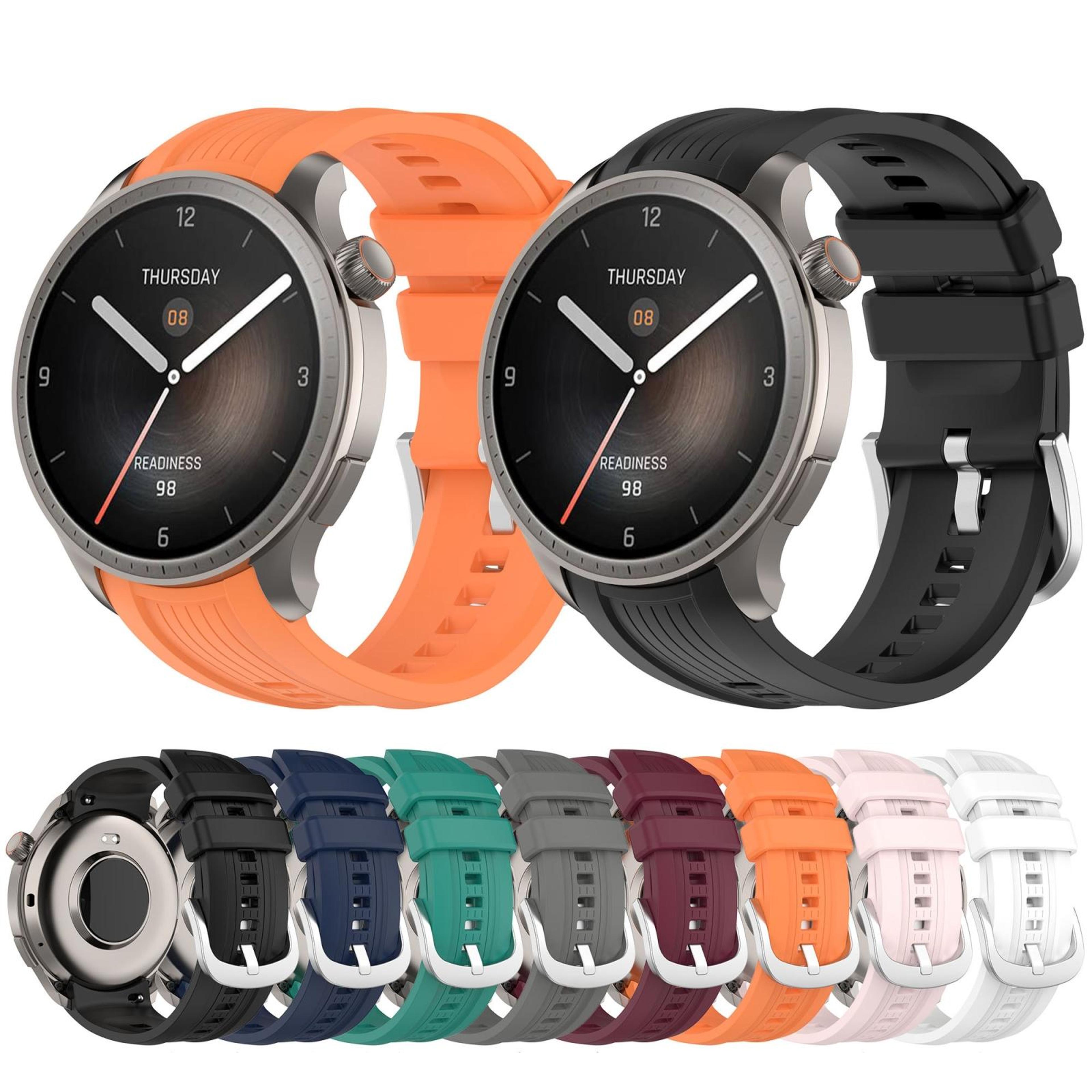 Amazfit Balance Silicone Watch Band With Vertical Texture Waterproof Replacement Strap 4