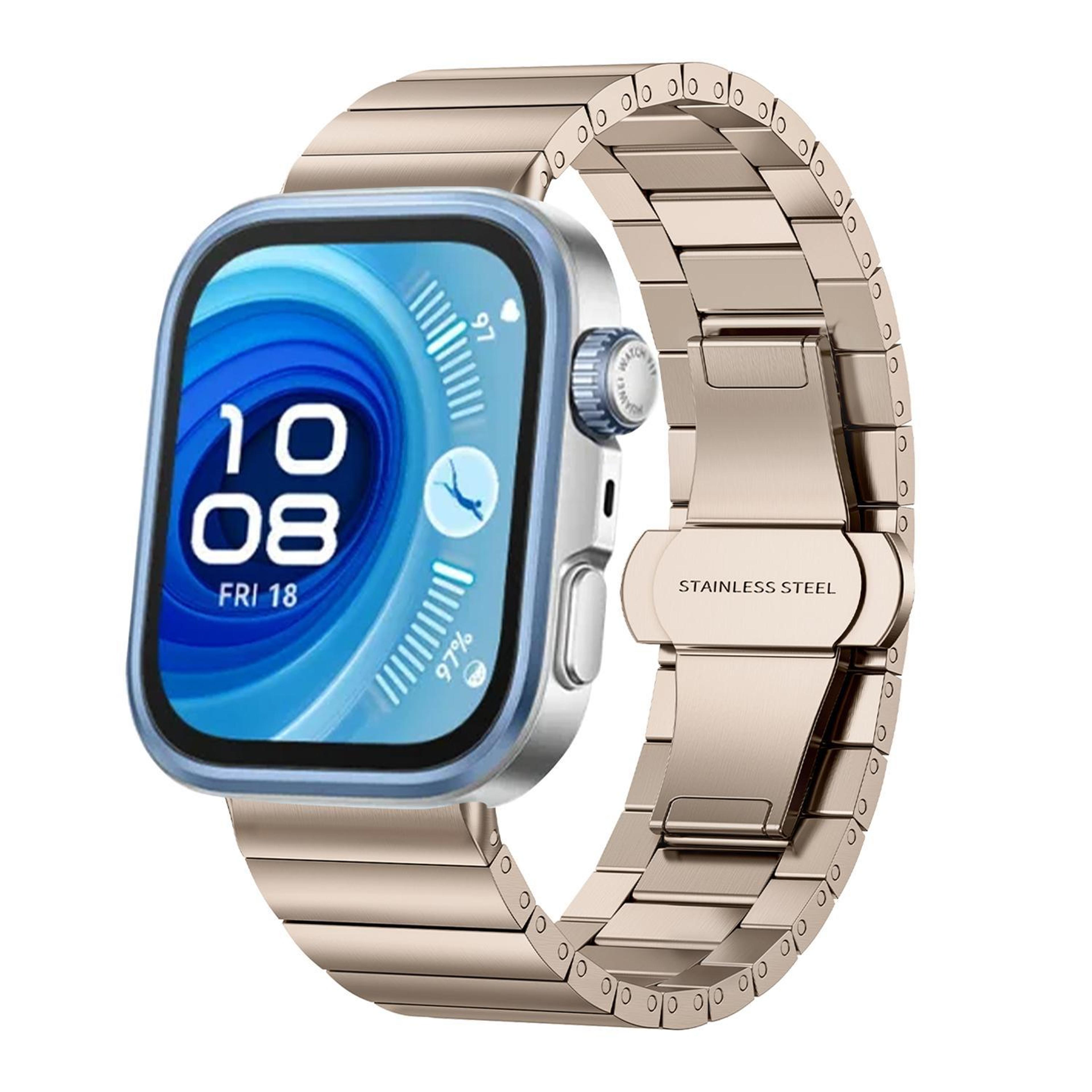 Huawei Watch Fit 5 Band Stainless Steel Bamboo Style Replacement Watch Band For Watch Fit 5 Pro 4 4 7