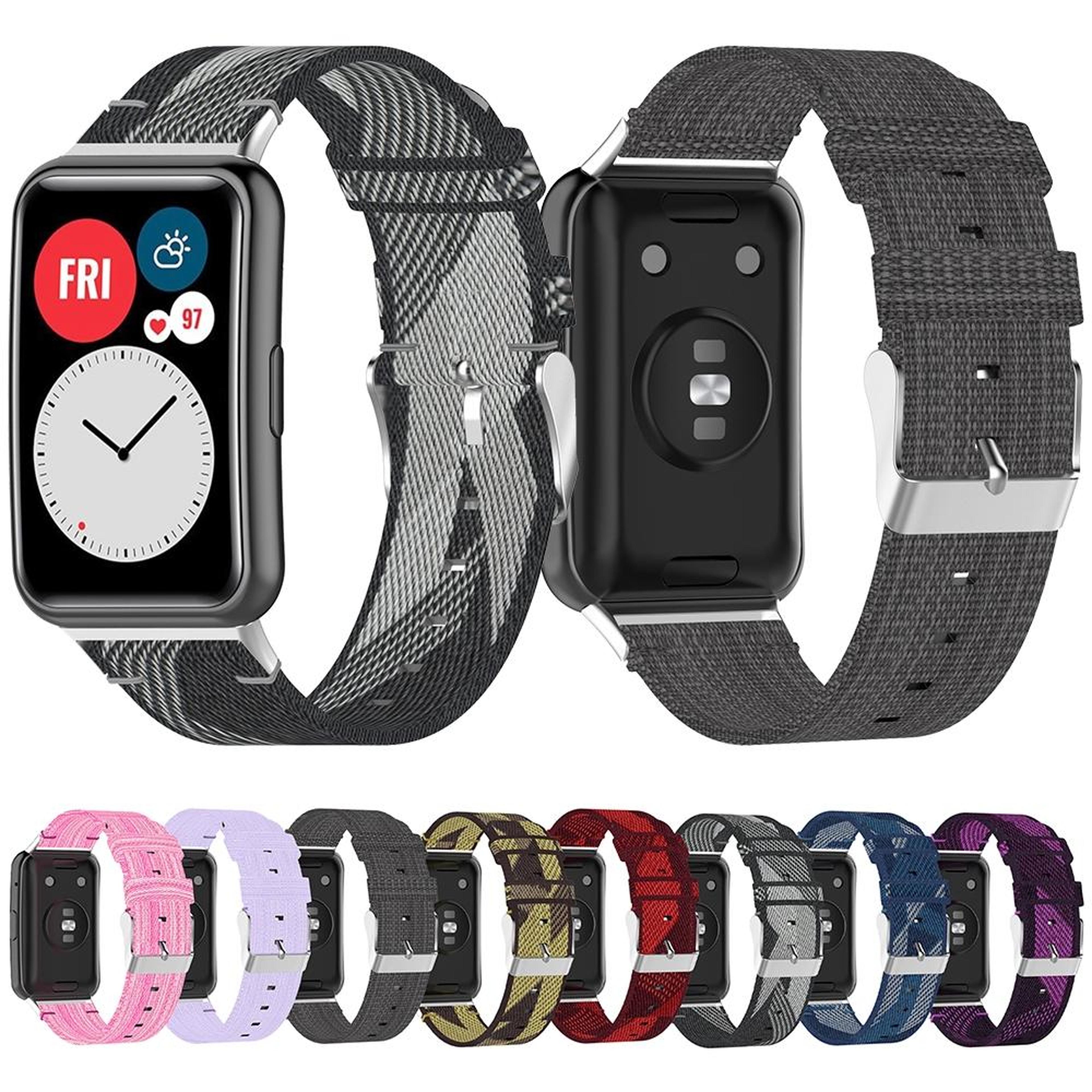 Huawei Watch Fit Nylon Braided Watch Band Adjustable Soft Replacement Strap 6