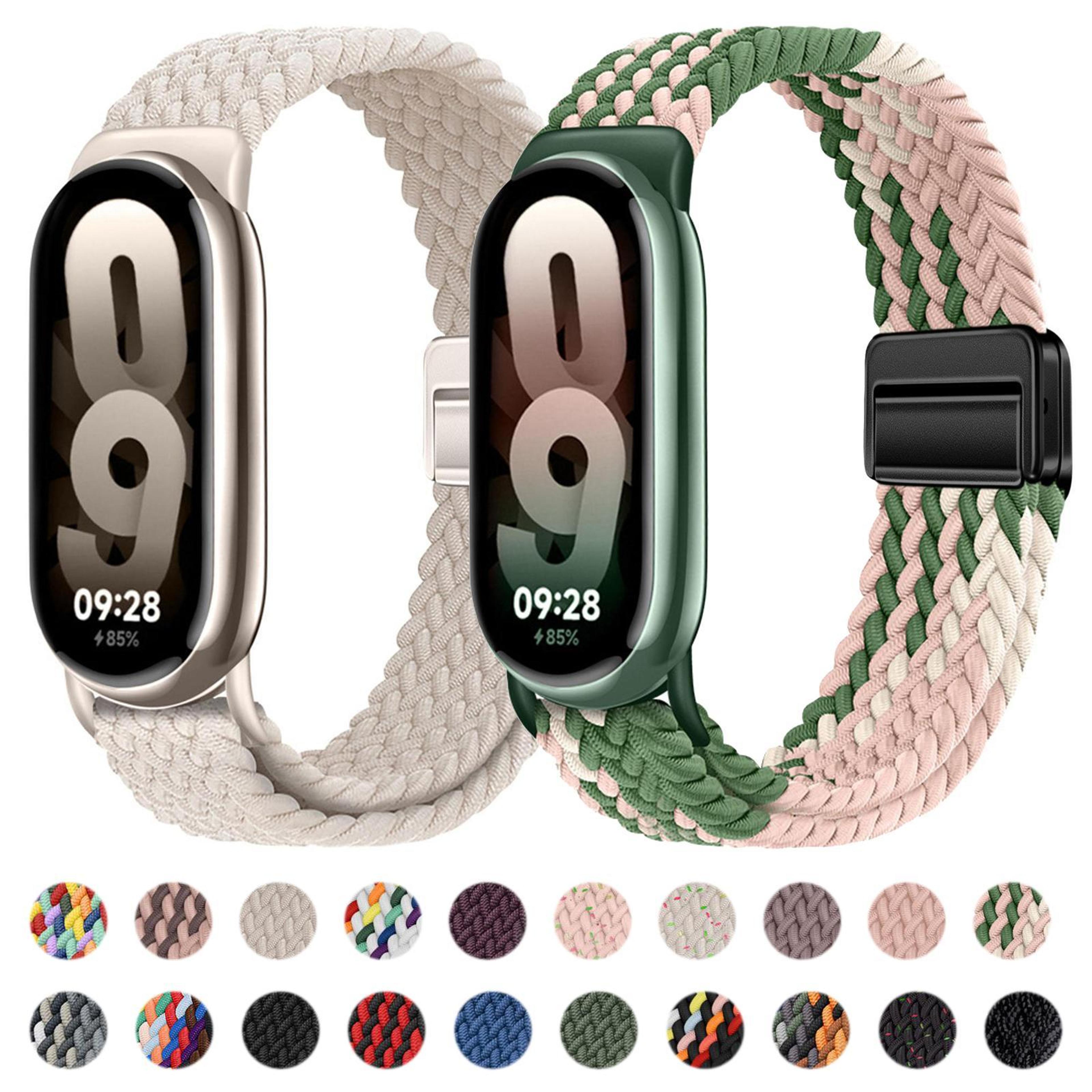 Xiaomi Smart Band 10 9 8 Braided Nylon Watch Band With Magnetic Buckle Adjustable Replacement Strap 1