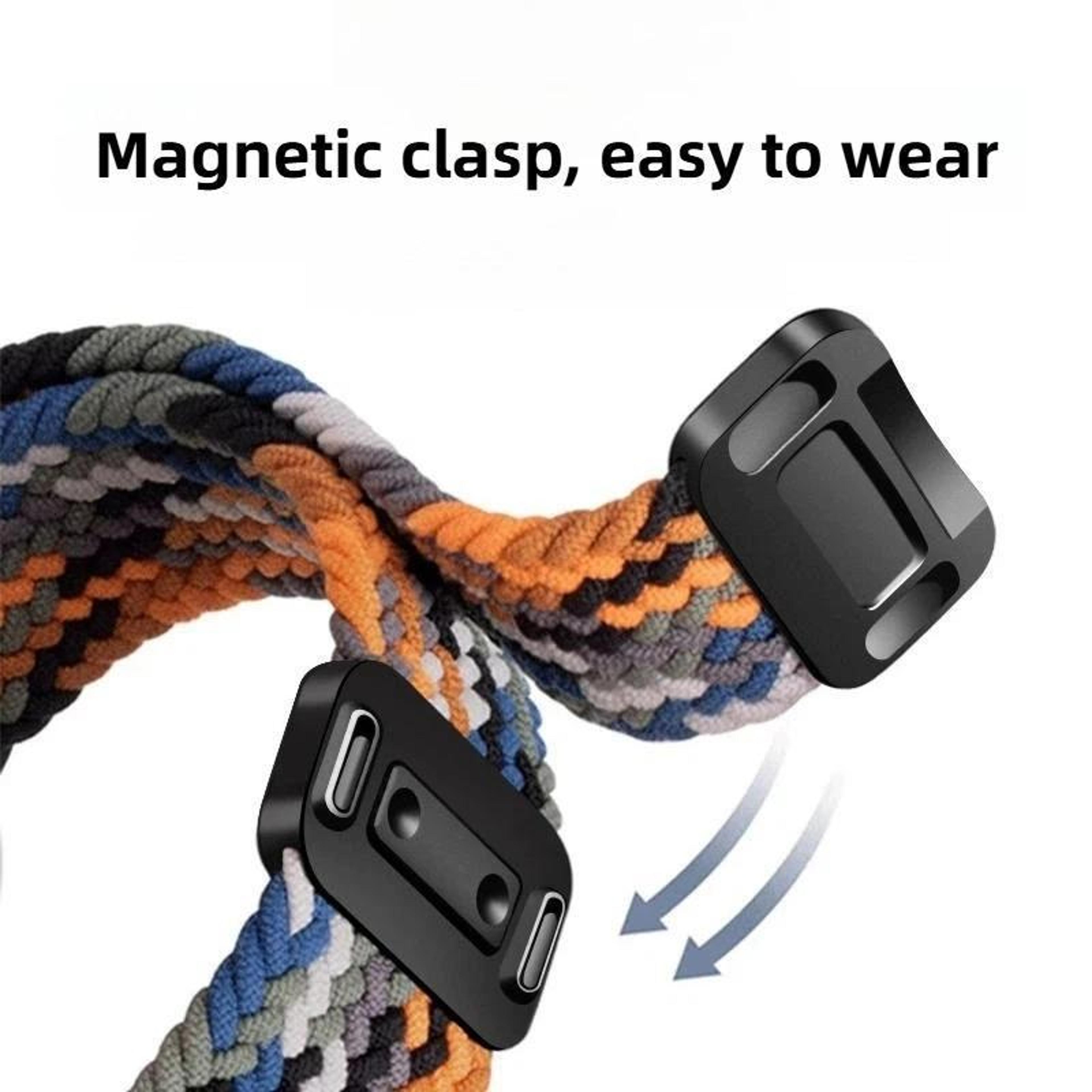 Xiaomi Smart Band 10 9 8 Braided Nylon Watch Band With Magnetic Buckle Adjustable Replacement Strap 8